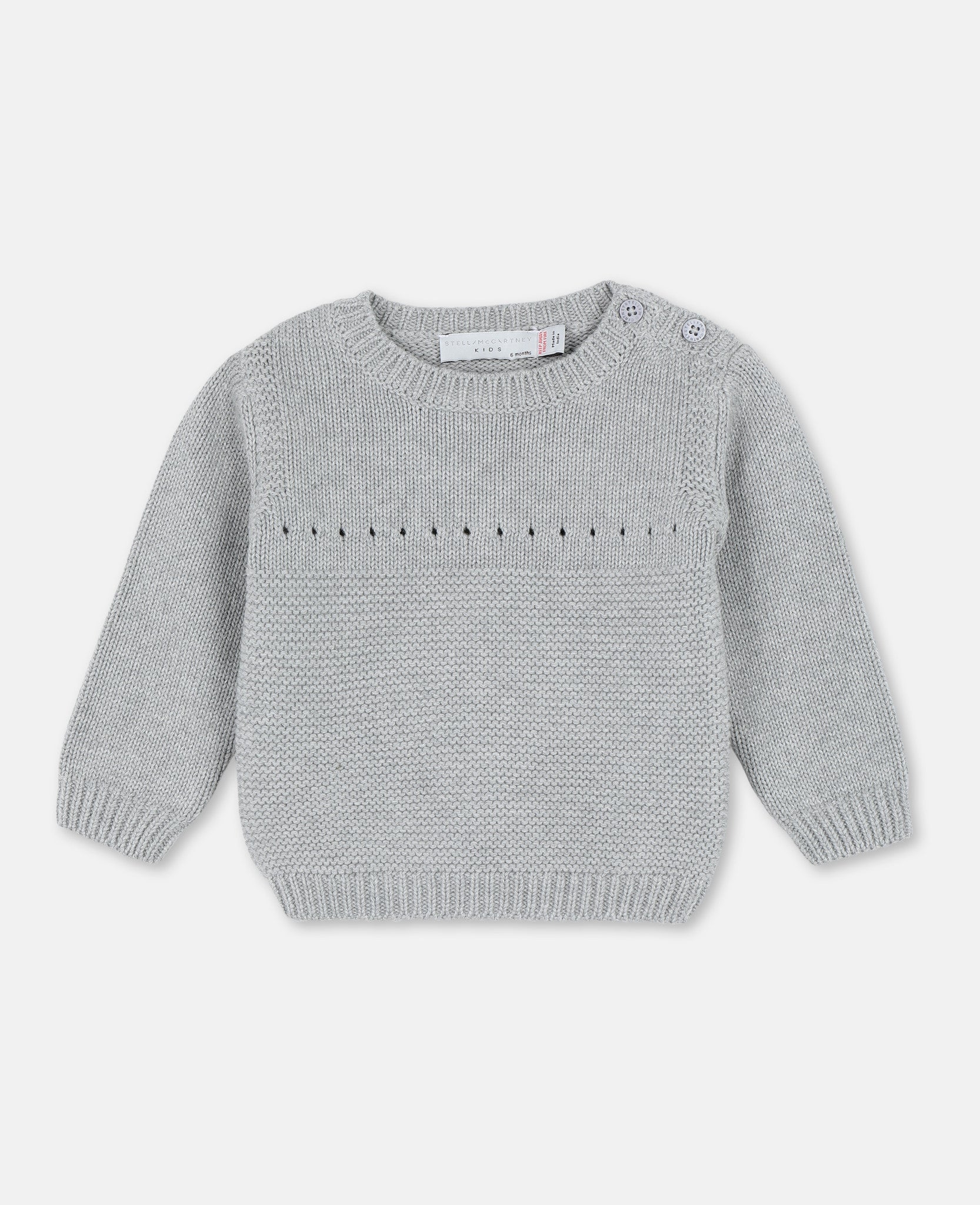 Baby Boys & Girls Grey Cotton Sweater
