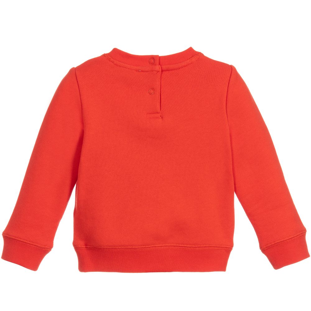 Baby Boys Red Cotton Sweatshirt