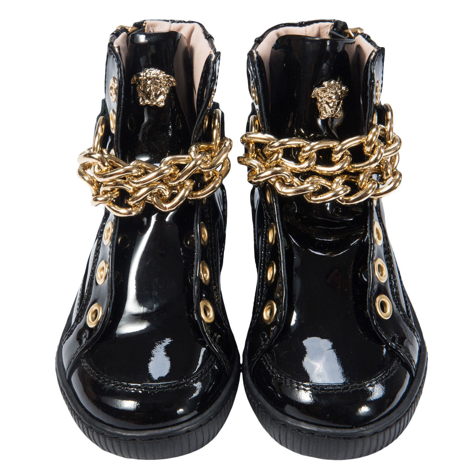 Girls Black Patent Leather High-Top Trainers - CÉMAROSE | Children's Fashion Store - 3