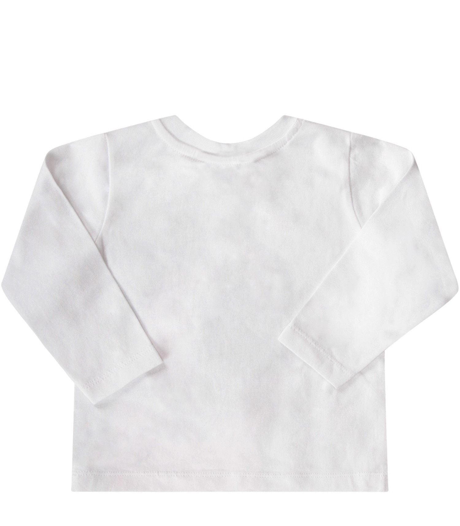 Baby Girls White Pattern Cotton Top