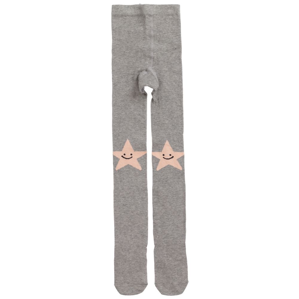 Girls Grey Cotton Tights