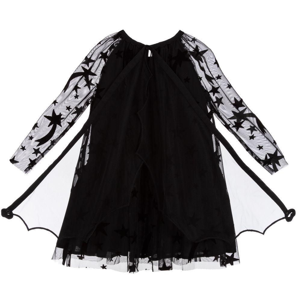 Girls Black Tulle Dress with Wings