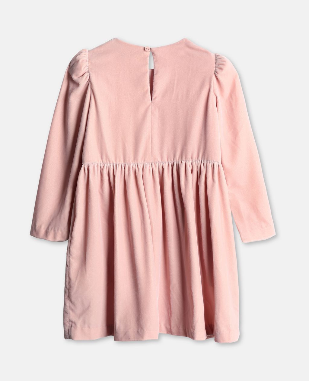 Girls Pink Velvet Dress