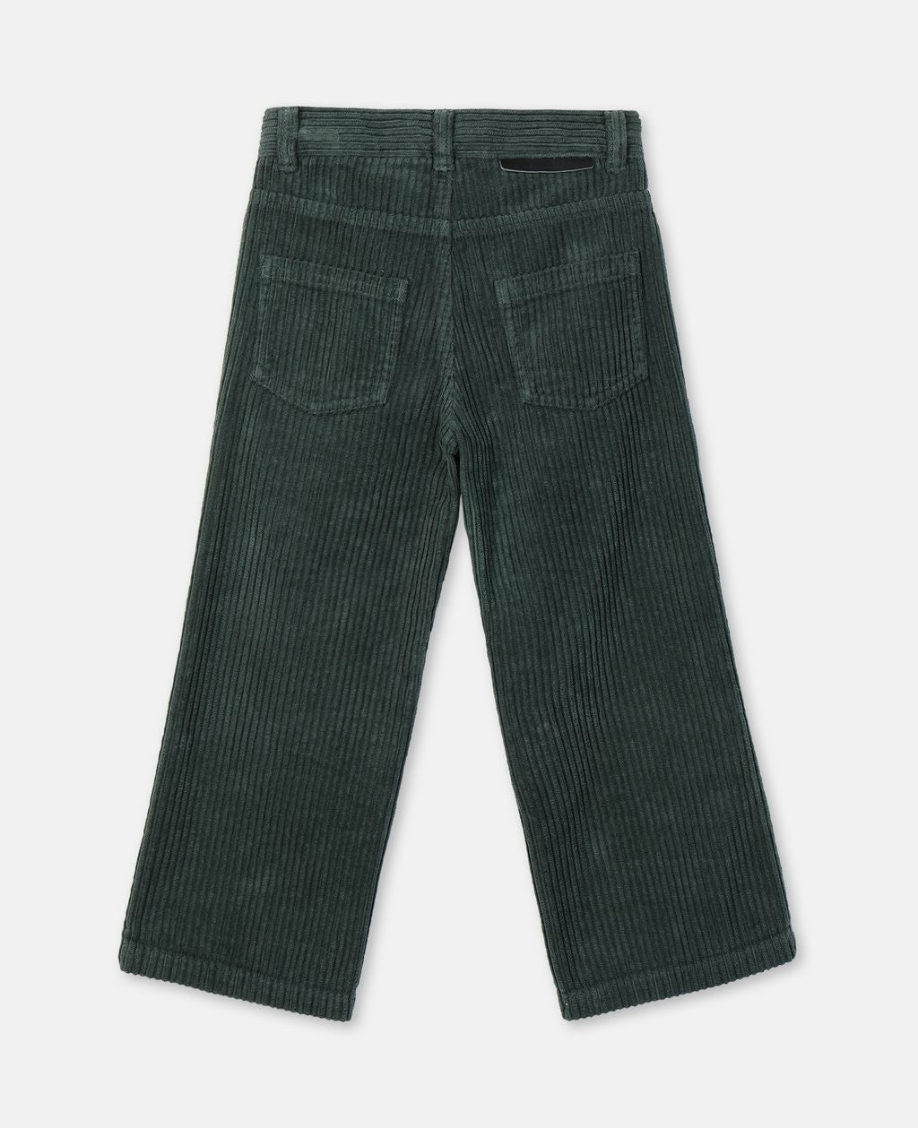 Girls Green Straight Cotton Trousers