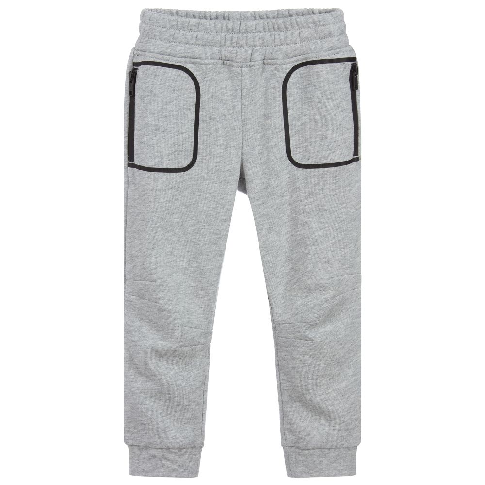 Boys Grey Cotton Trousers