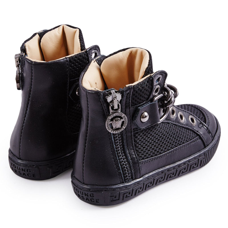 Girls Black Suede High-Top Trainers - CÉMAROSE | Children's Fashion Store - 2