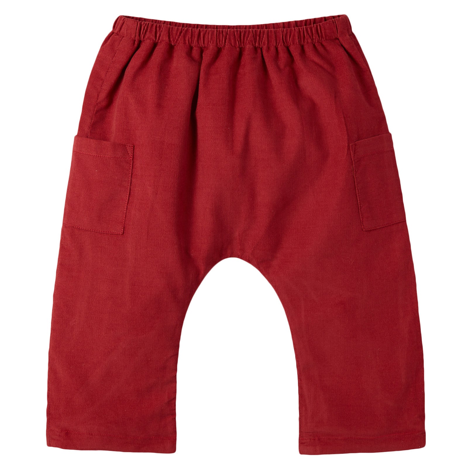 Baby Boys Rust Red Cotton Corduroy Trousers - CÉMAROSE | Children's Fashion Store - 1