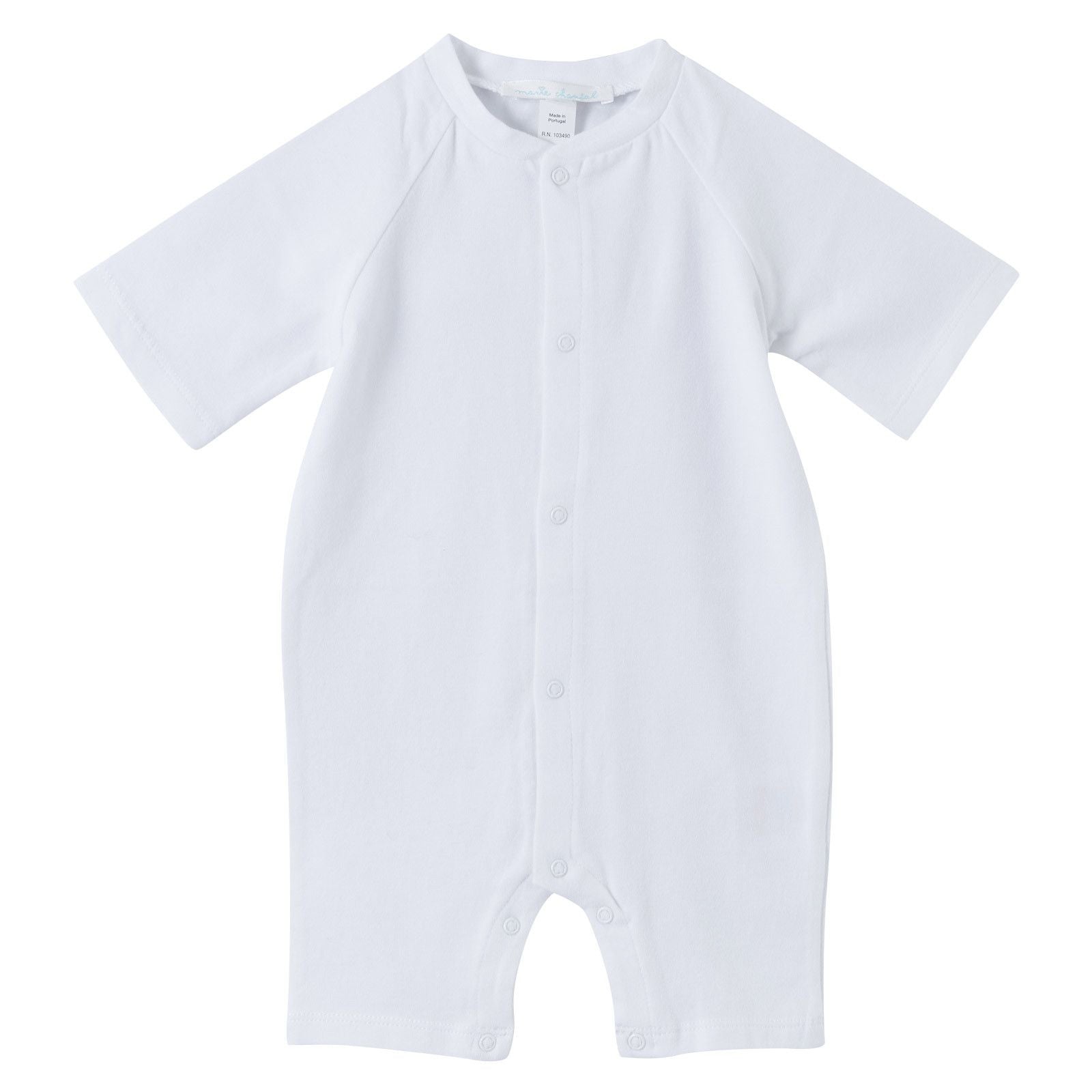 Baby White Cotton Babygrow With Angel Wings - CÉMAROSE | Children's Fashion Store - 1