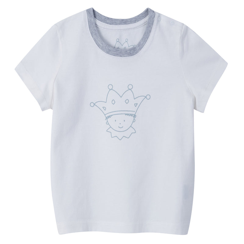 Baby Boys Ivory Tino Logo Cotton T-Shirt - CÉMAROSE | Children's Fashion Store - 1