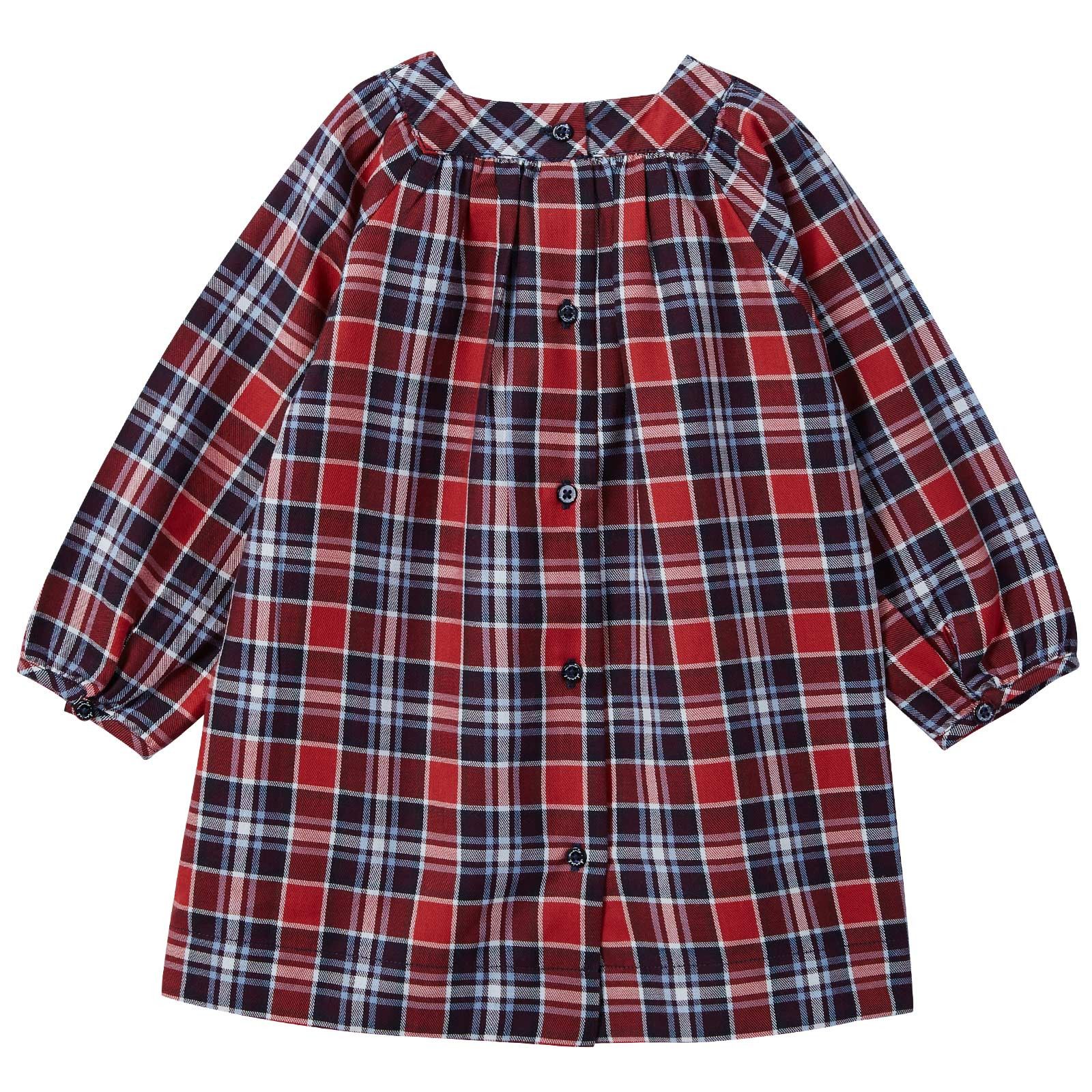 Baby Girls Red Tartan Dress With Bloomers - CÉMAROSE | Children's Fashion Store - 2