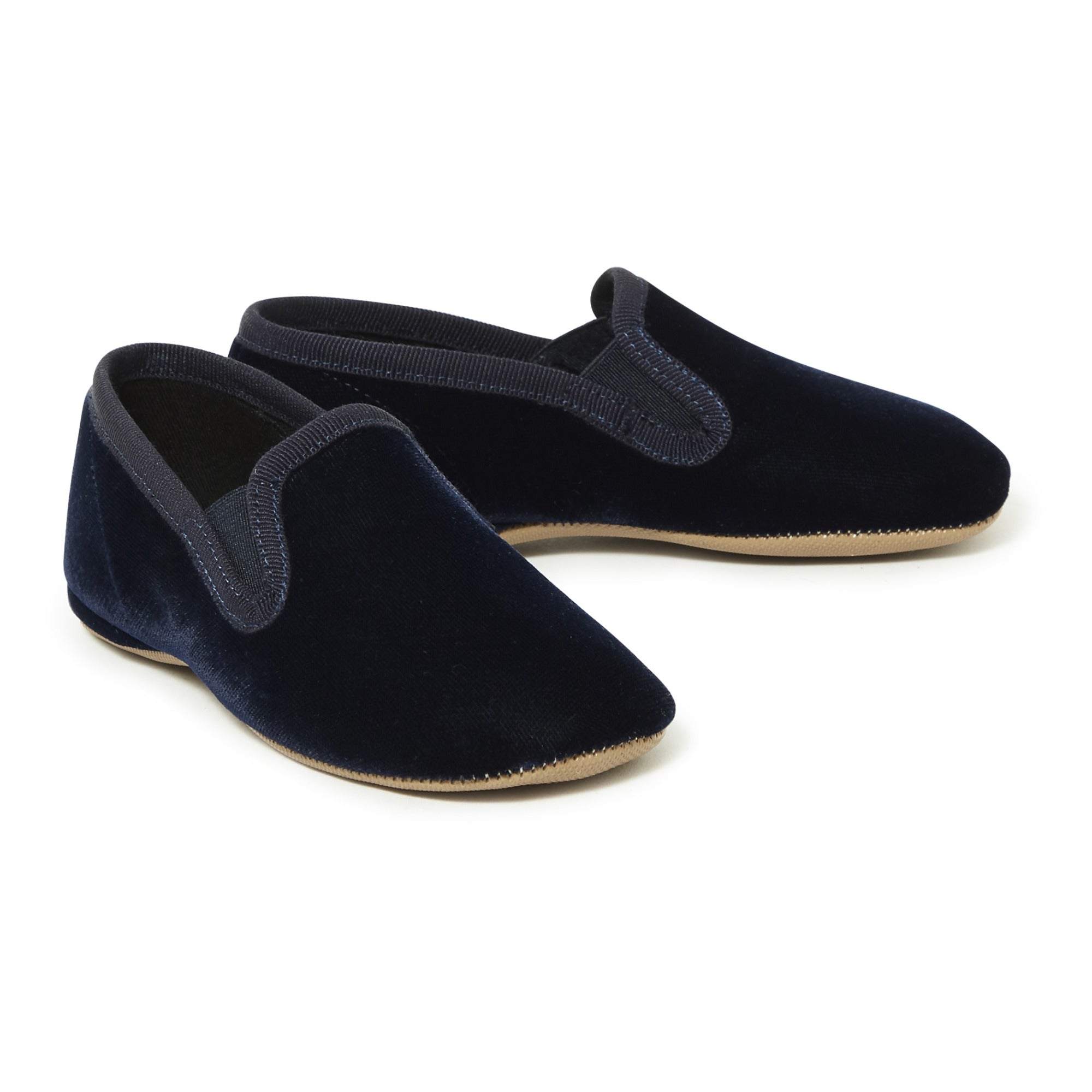 Girls Blue Velvet Shoes