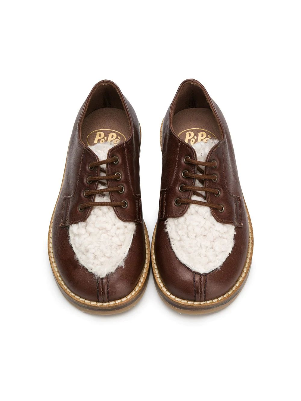 Boys & Girls Brown Leather Shoes