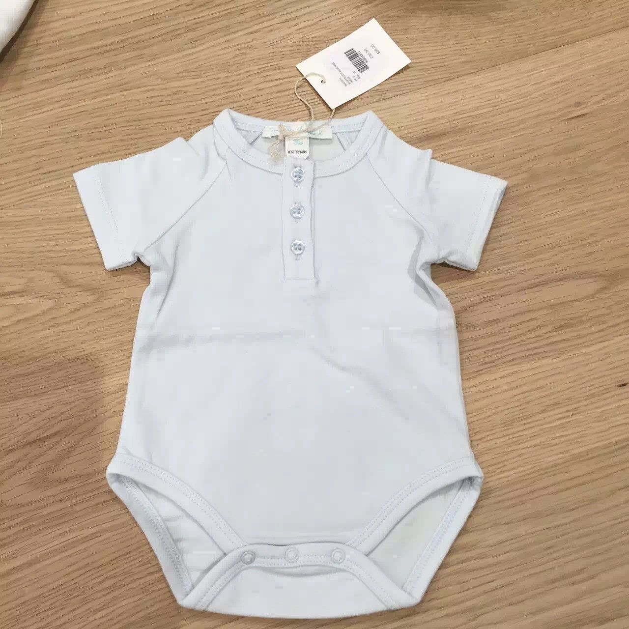Baby White Short Sleeve Angel Wing Cotton Bobysuit - CÉMAROSE | Children's Fashion Store
