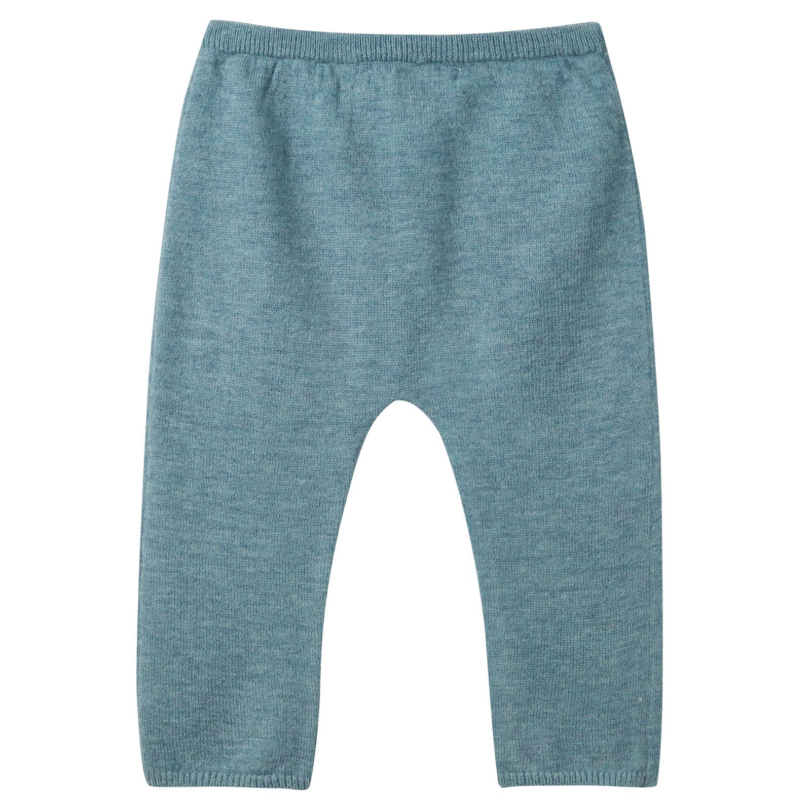 Baby Girls Misty Blue Knitted Legging With Bow Trims - CÉMAROSE | Children's Fashion Store - 2