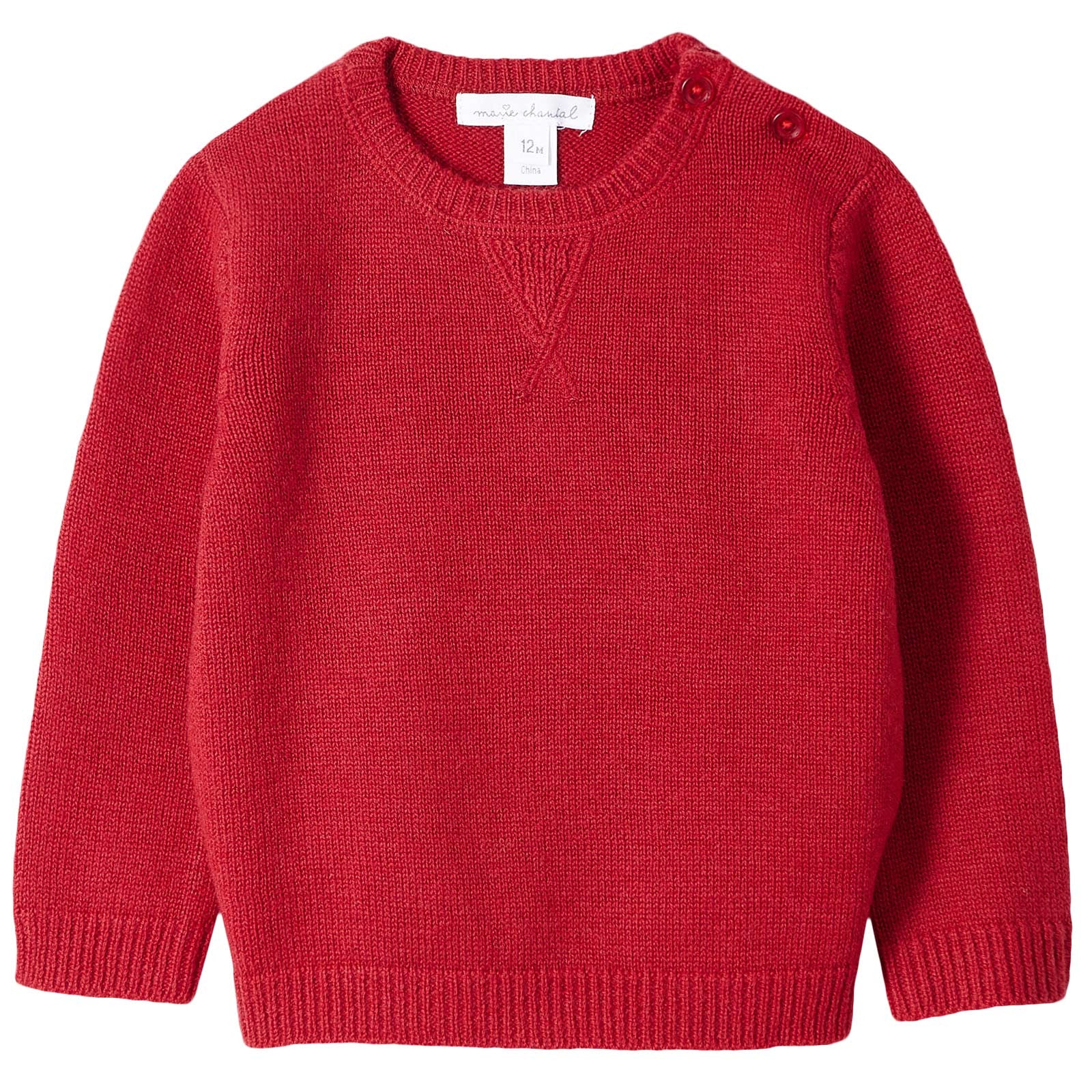 Baby Boys Red  Elbow Patch Sweater - CÉMAROSE | Children's Fashion Store - 1