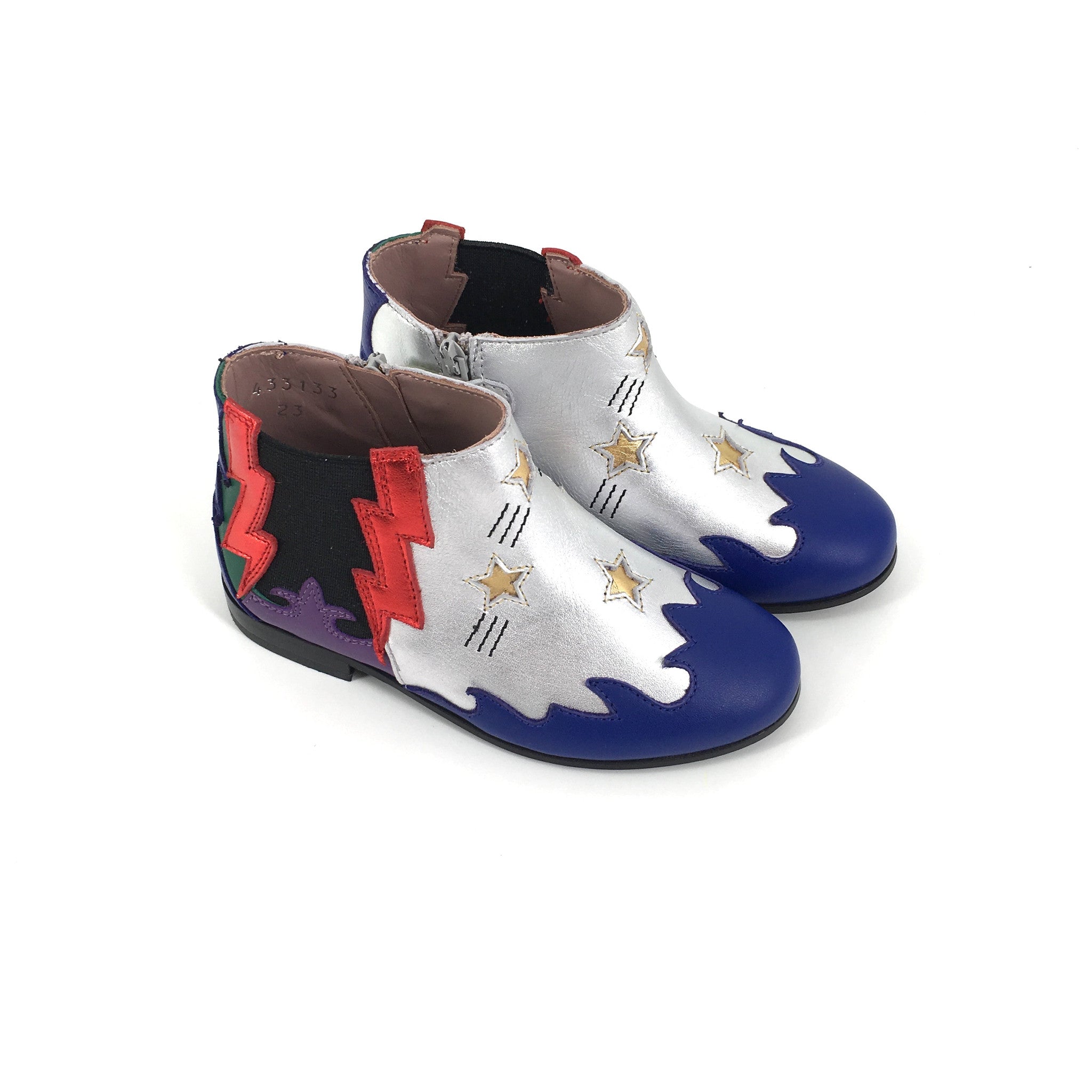 Baby Girls Multicolor Leather Upper And Rubber Sole Boot - CÉMAROSE | Children's Fashion Store - 1