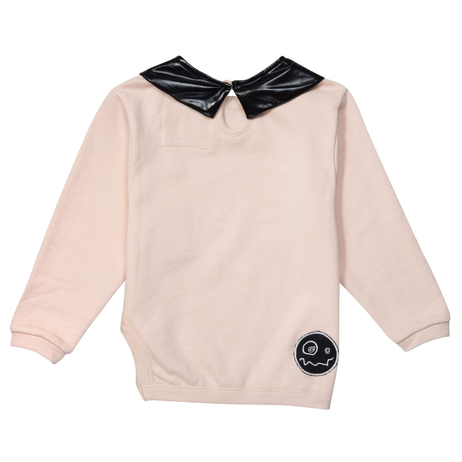 Girls Pink T-Shirt With Black Printed Collar - CÉMAROSE | Children's Fashion Store - 2