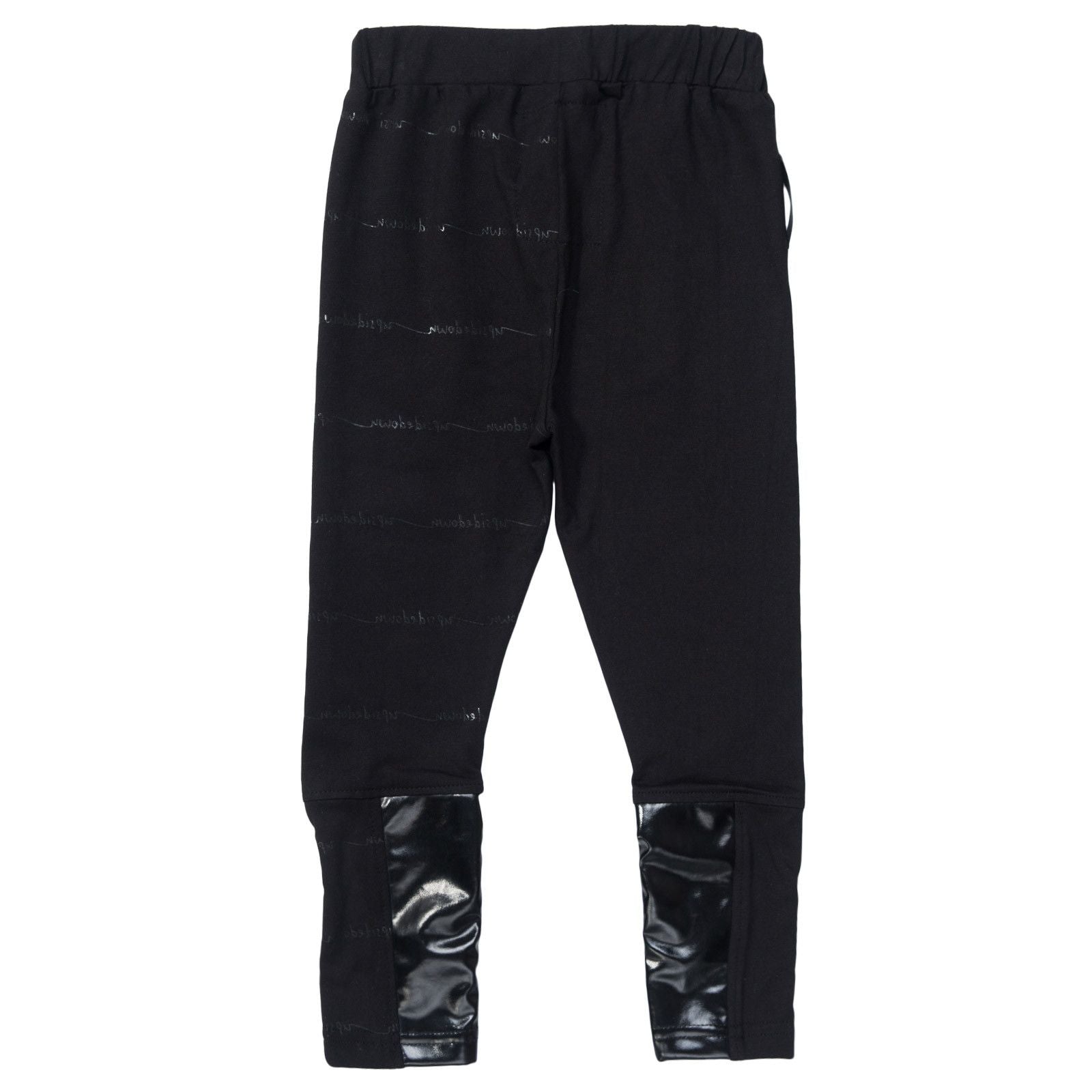 Boys&Girls Black Trouses With Black Printed Trims On Legs - CÉMAROSE | Children's Fashion Store - 2