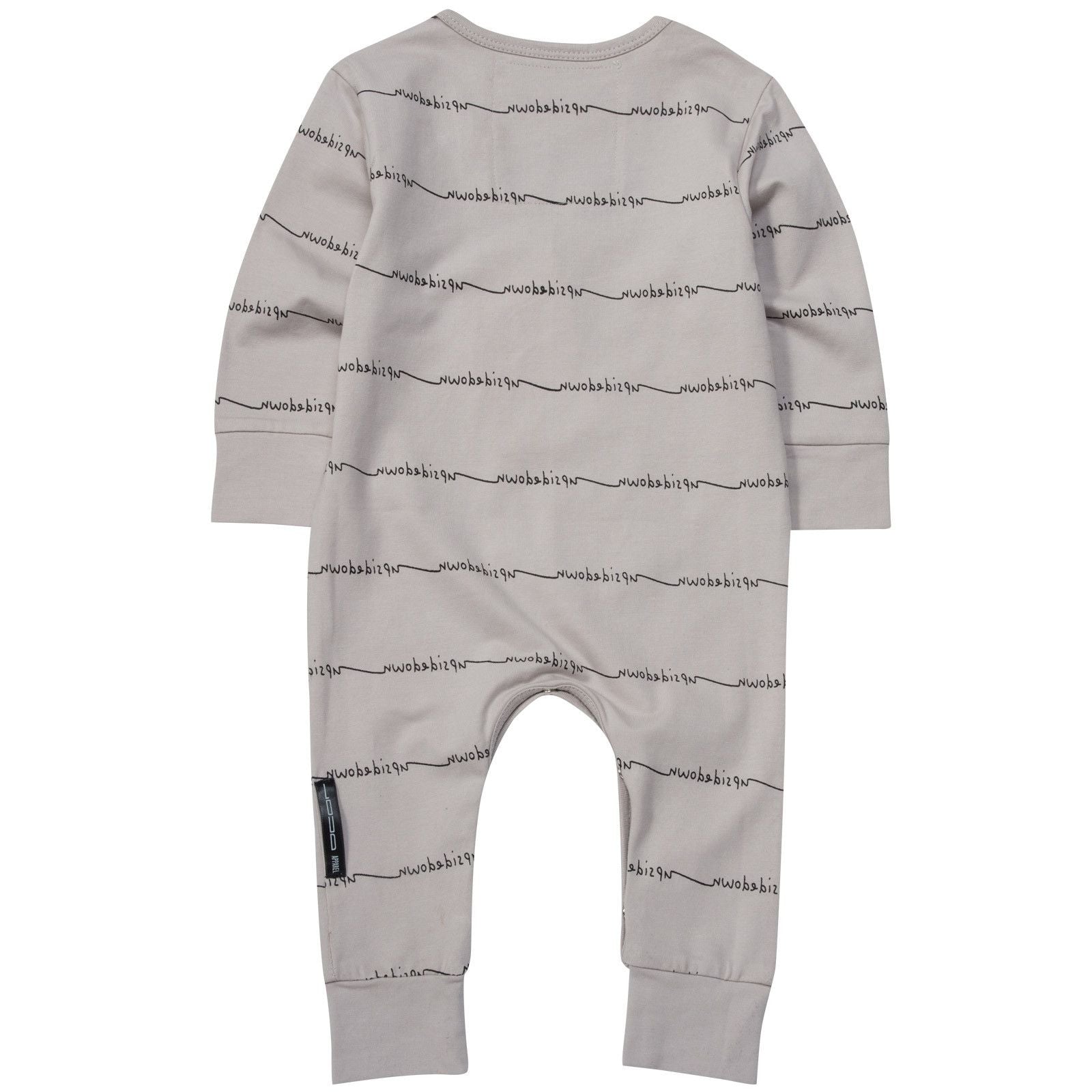 Baby Grey Stripe Babygrow With Printed X Tears Face - CÉMAROSE | Children's Fashion Store - 2