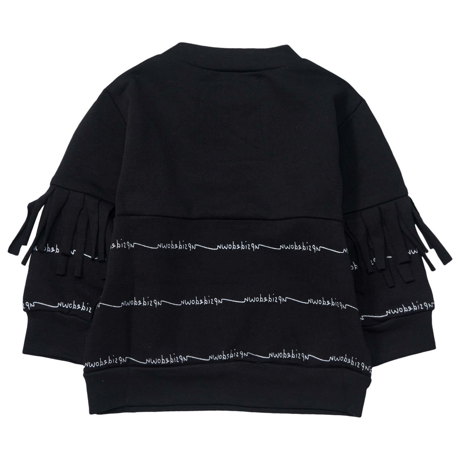 Baby Black Strip Of Cloth Trims Sweatshirt - CÉMAROSE | Children's Fashion Store - 2