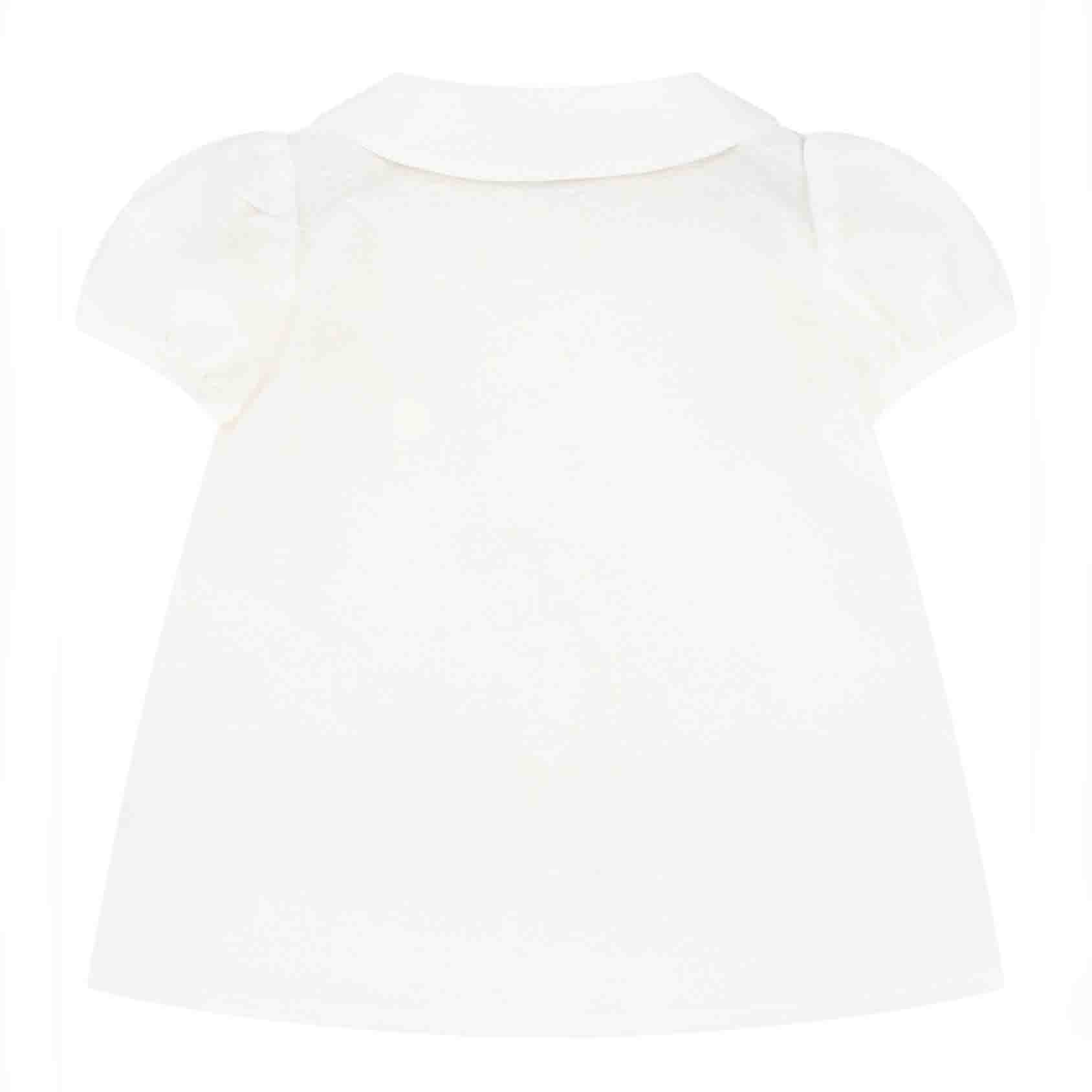 Baby Girls White Logo Cotton Shirt