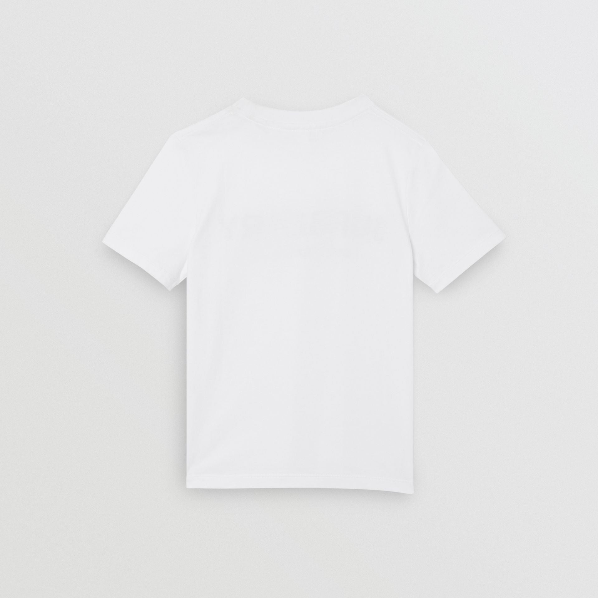 Girls White Logo Cotton T-shirt