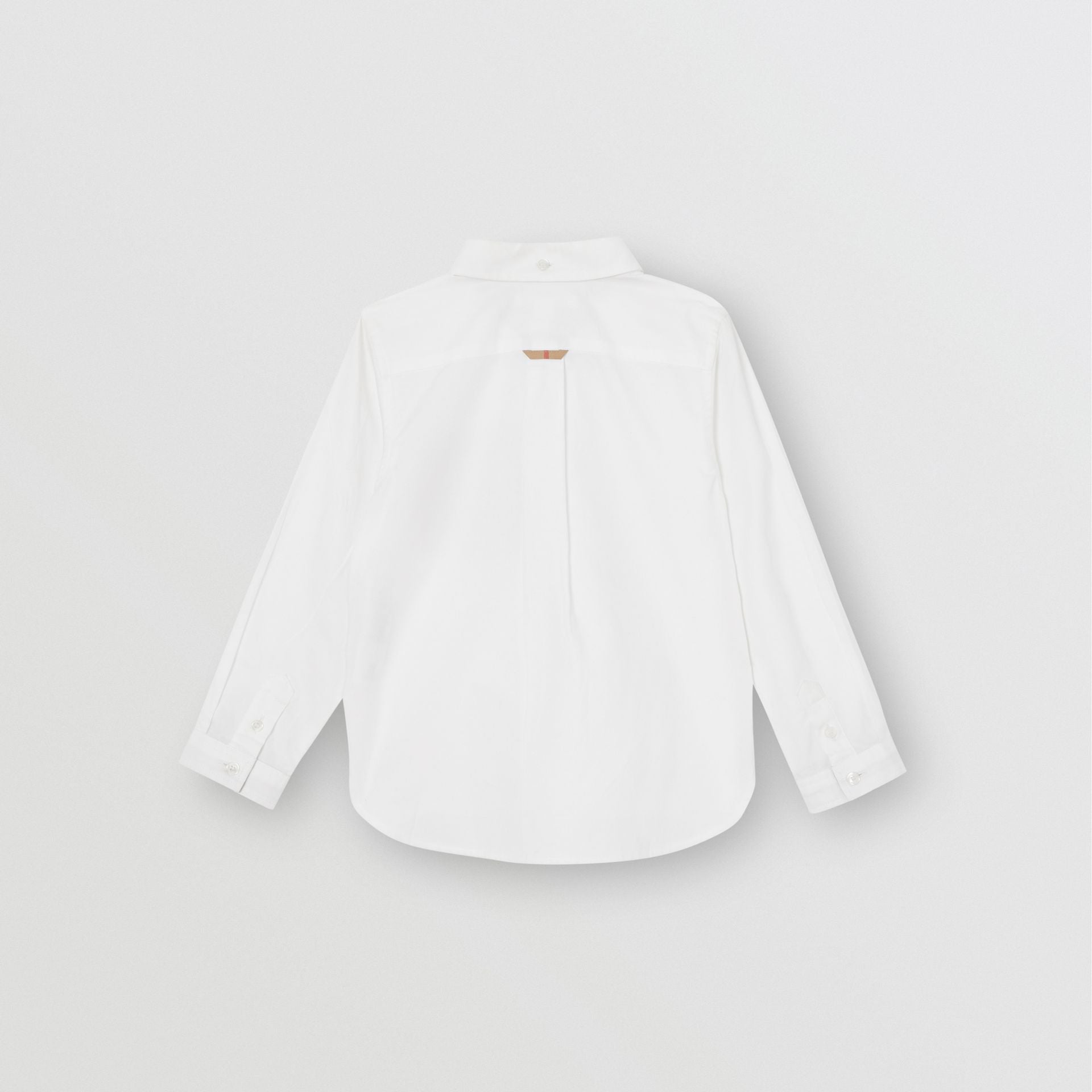 Boys White Pocket Cotton Shirt