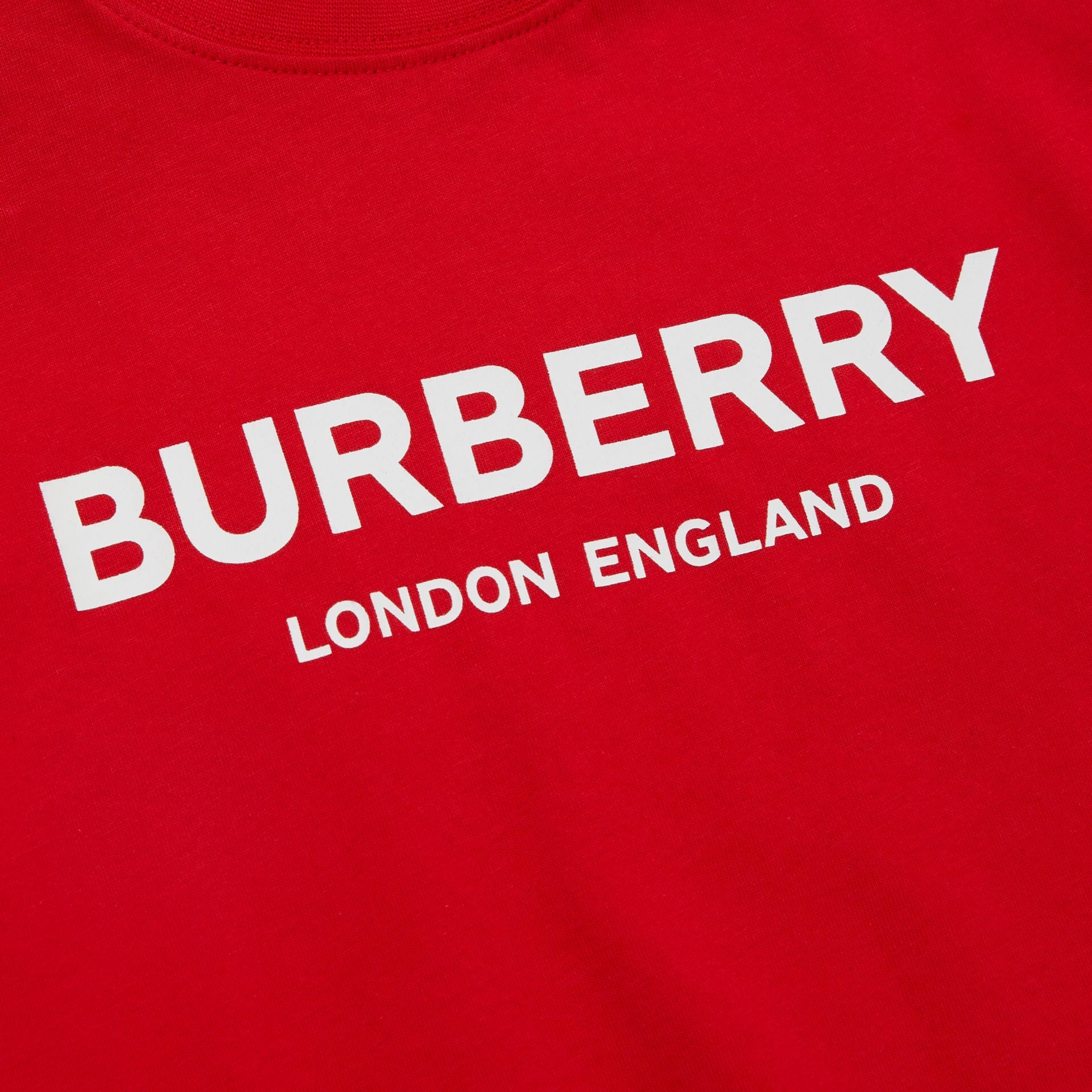 Baby Girls Bright Red Logo Cotton T-shirt