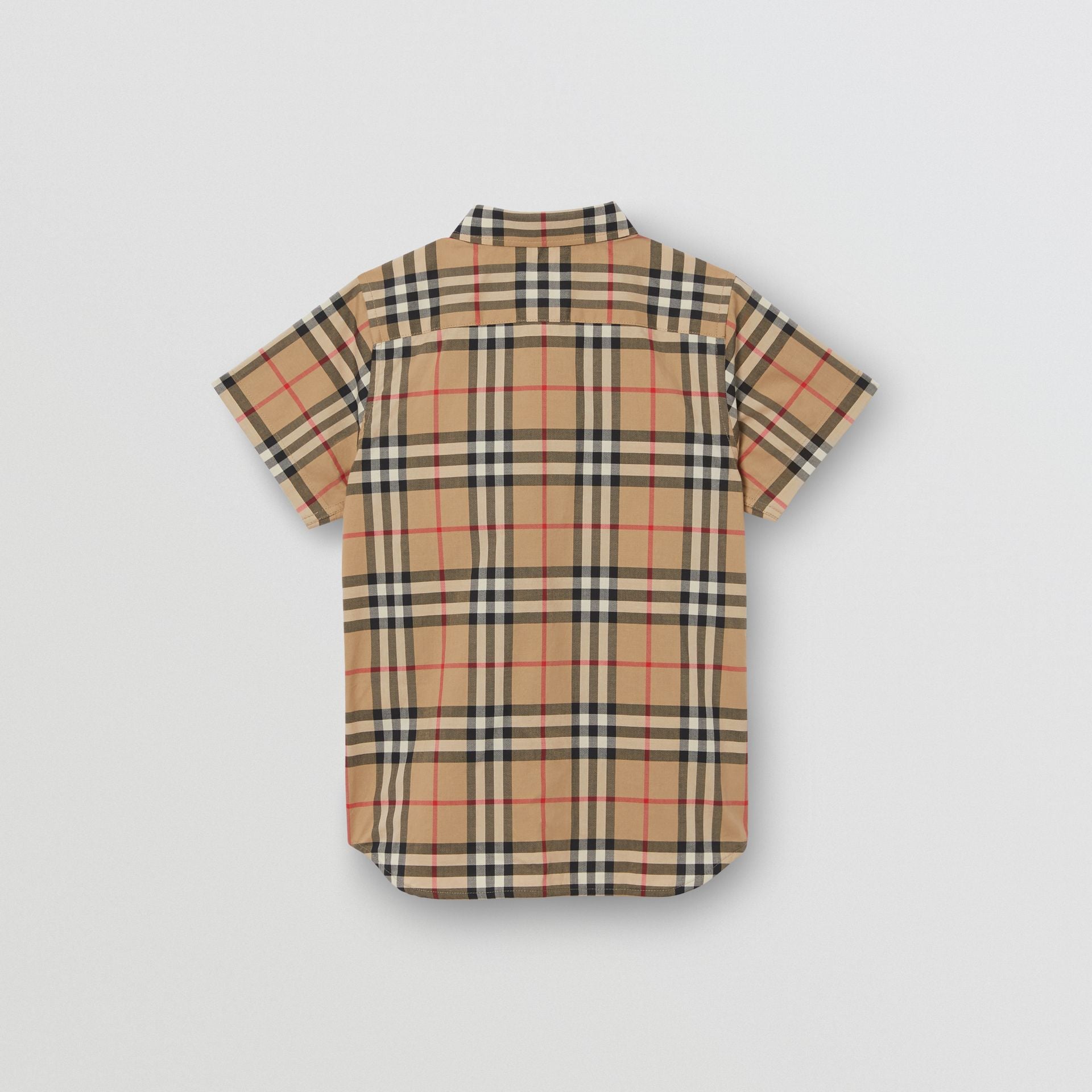 Boys Archive Beige Check Cotton Shirt