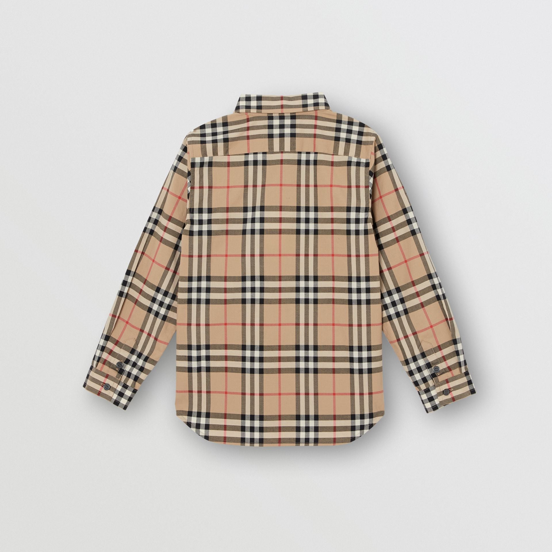 Boys Archive Beige Check Cotton Shirt