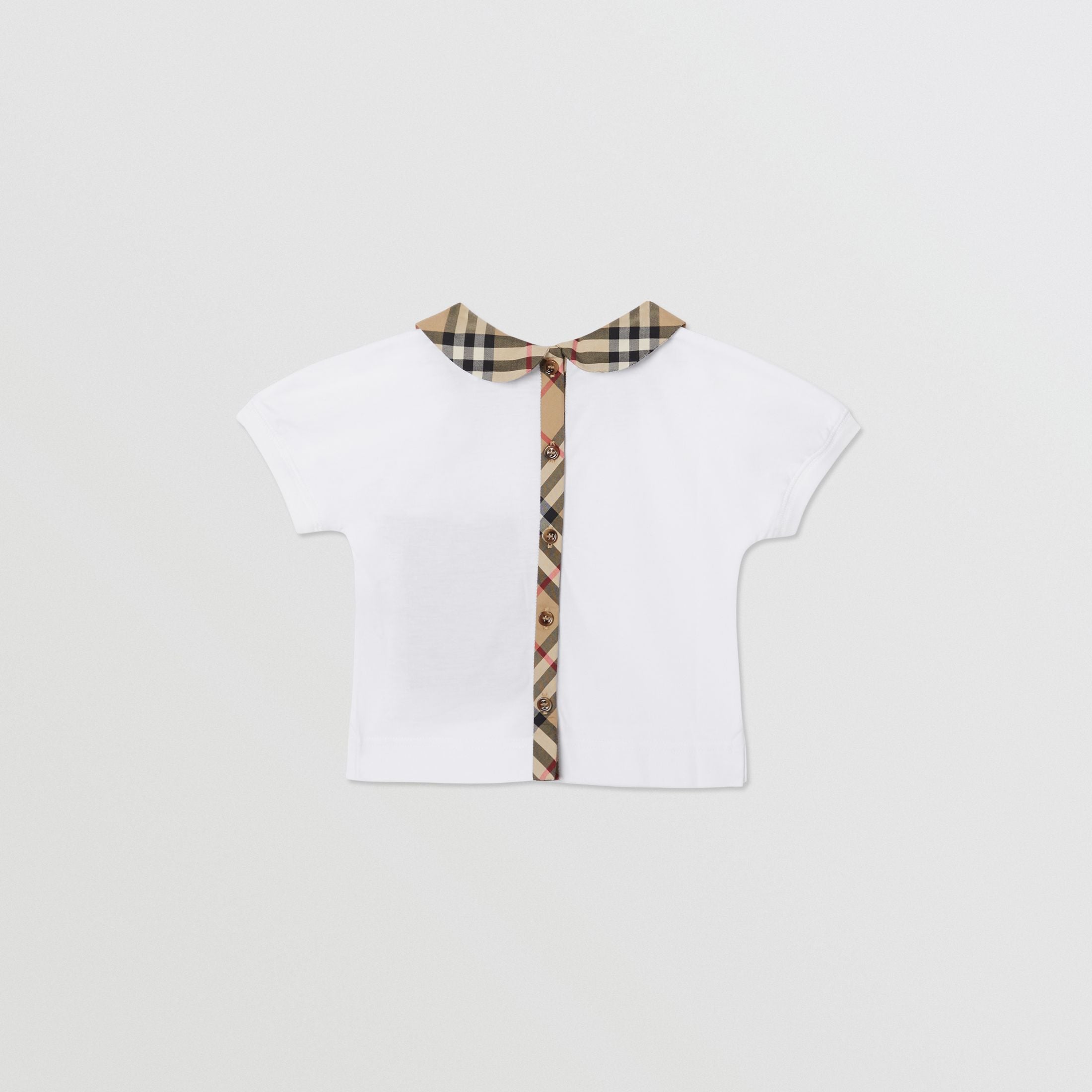 Baby Girls White Cotton T-shirt