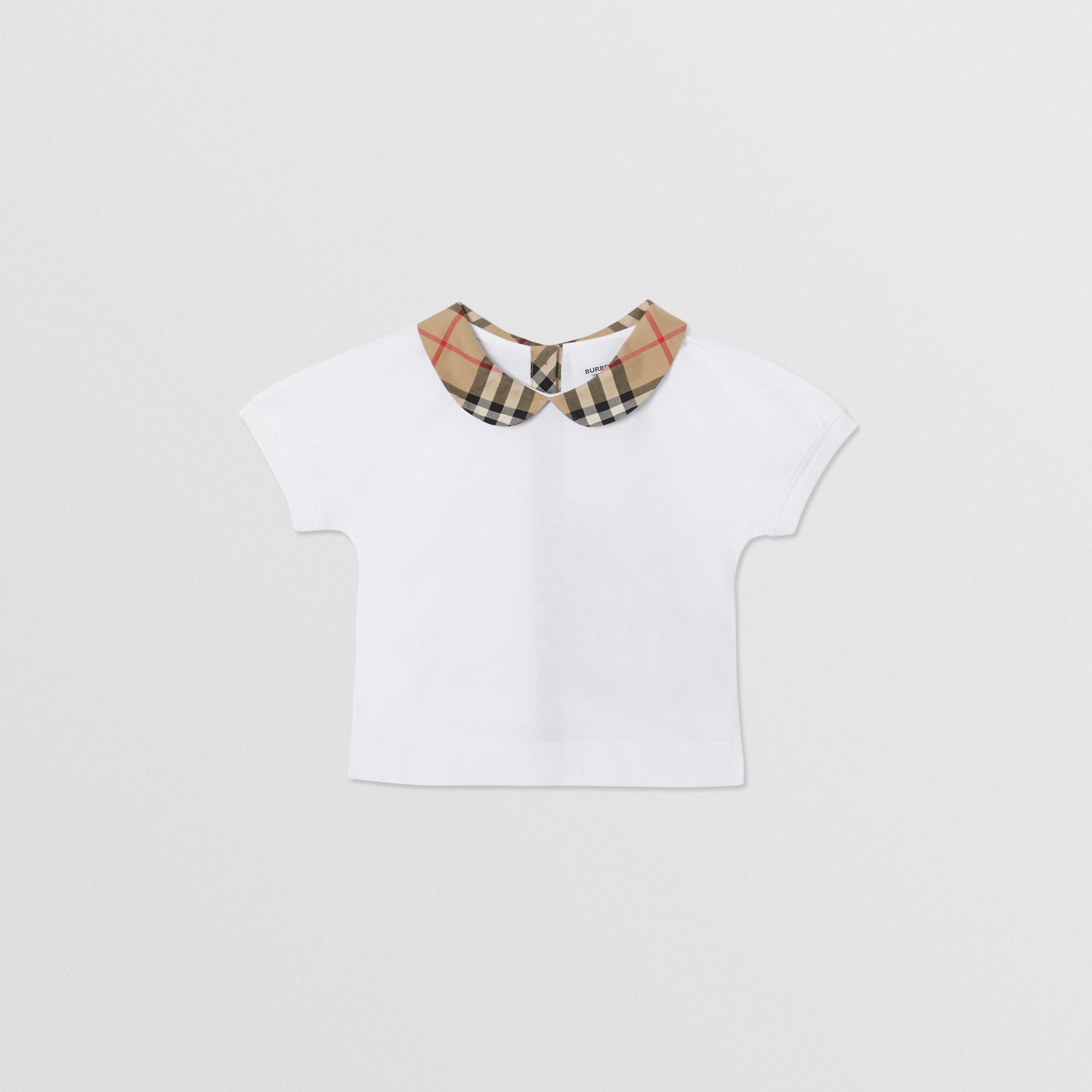 Baby Girls White Cotton T-shirt