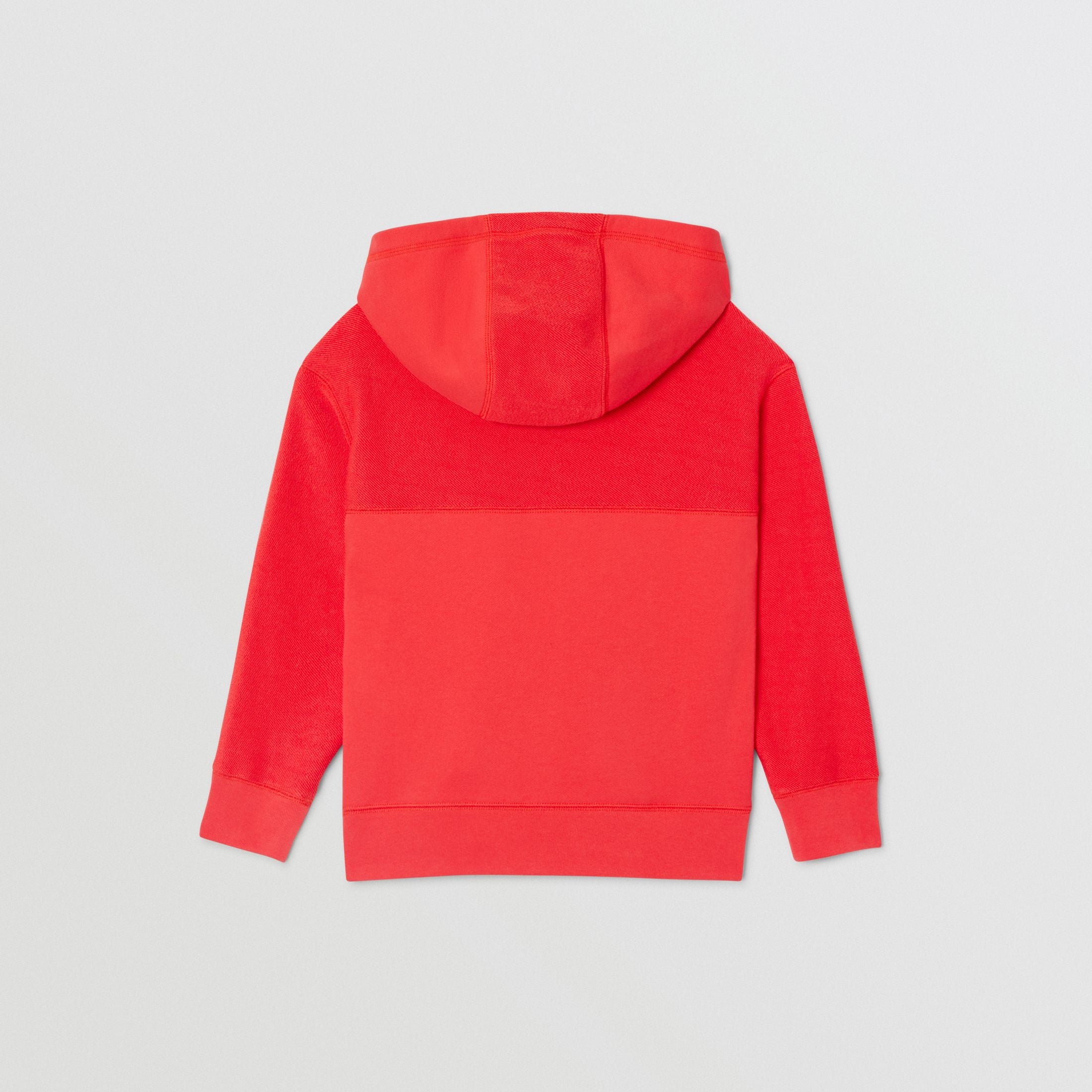 Boys Red Zip Cotton Sweatshirt