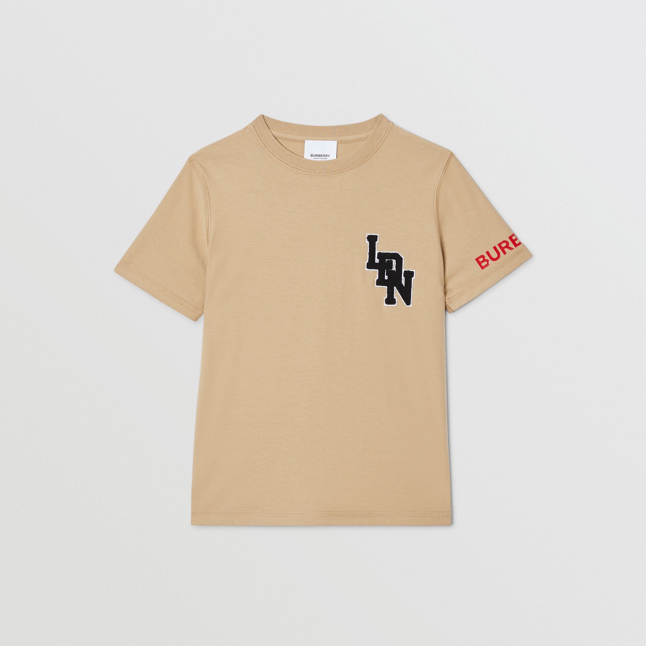 Boys Archive Beige Cotton T-shirt