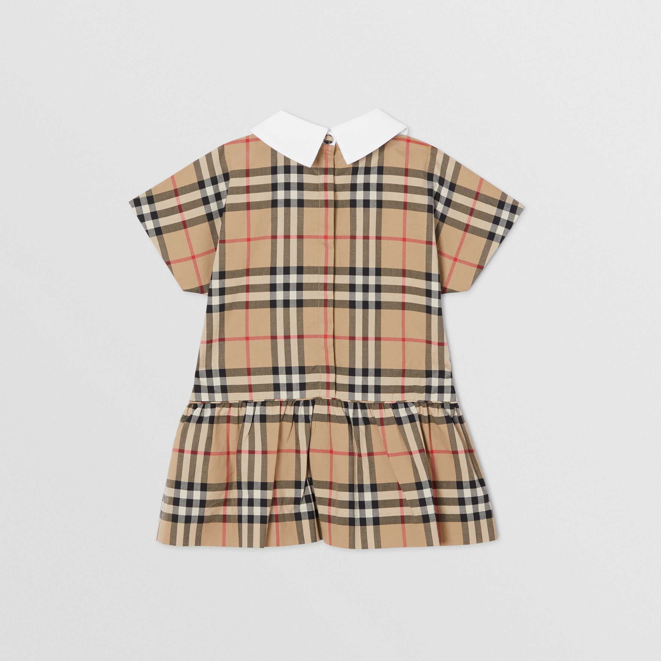 Baby Girls Archive Beige Check Cotton Dress