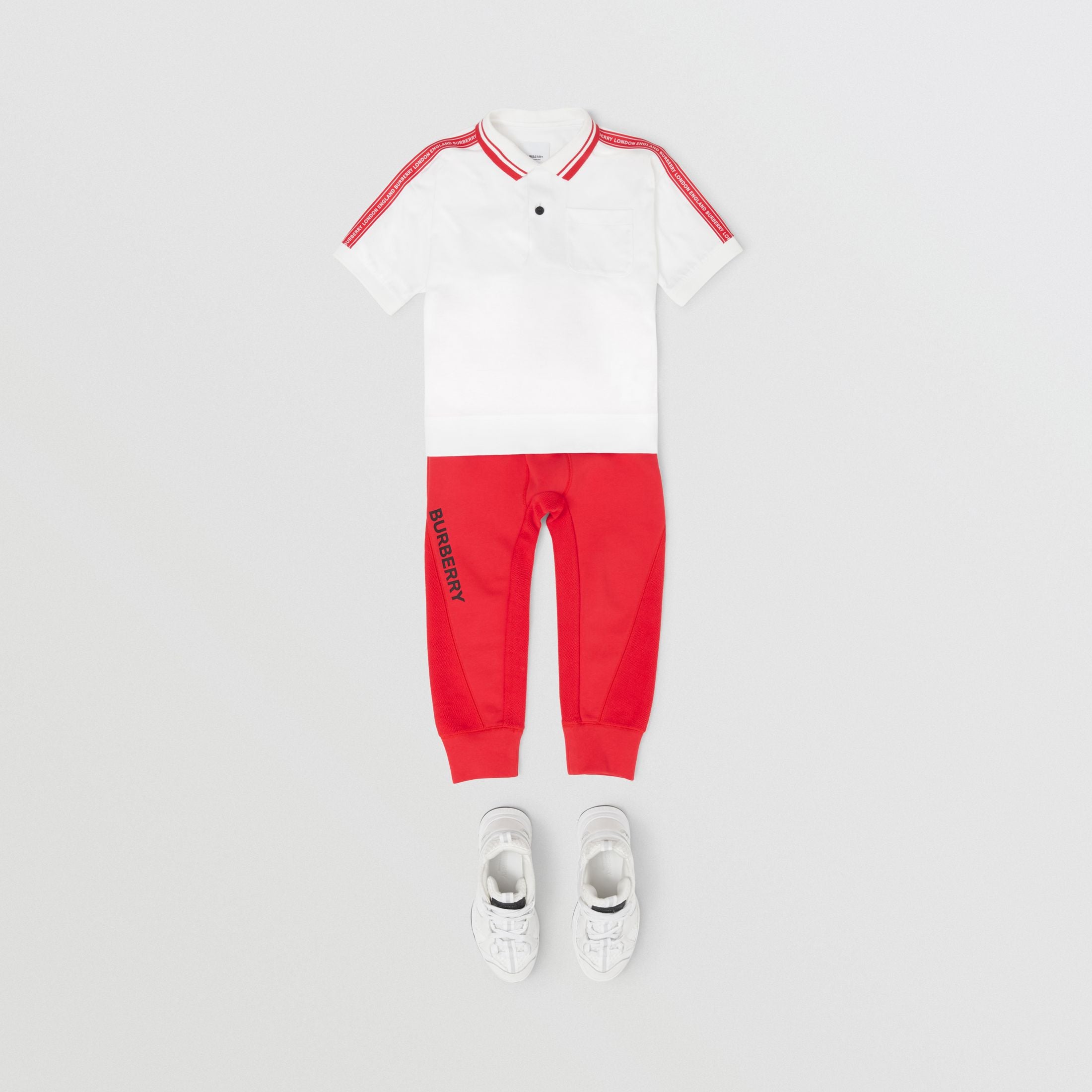 Boys White Cotton Polo Shirt