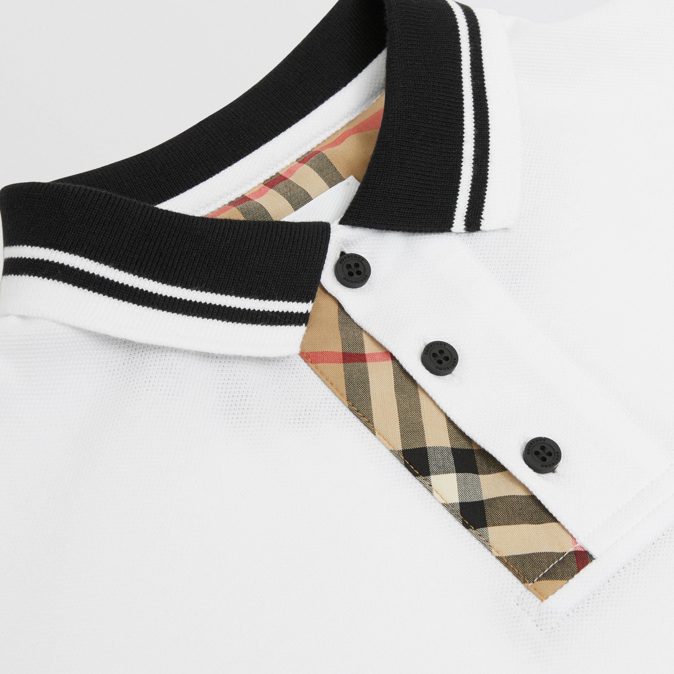 Boys White Cotton Polo Shirt