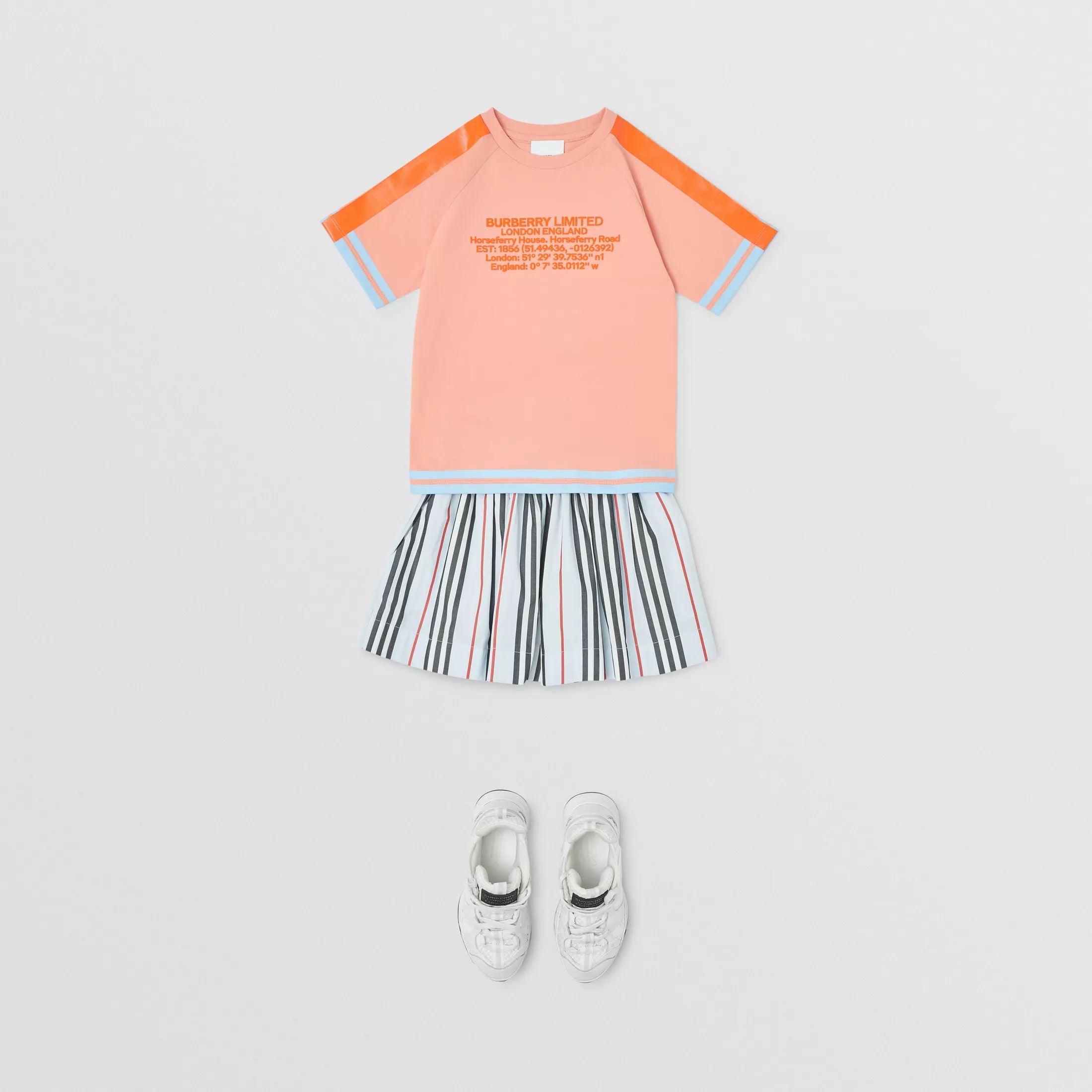 Girls Peach Logo Cotton T-shirt