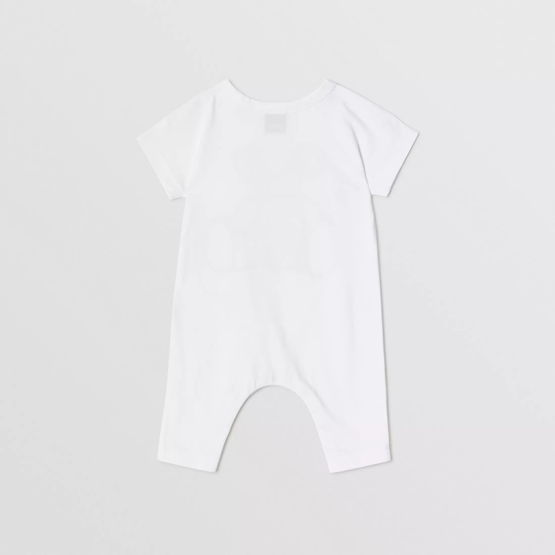 Baby Boys & Girls White Toy Cotton Babysuit