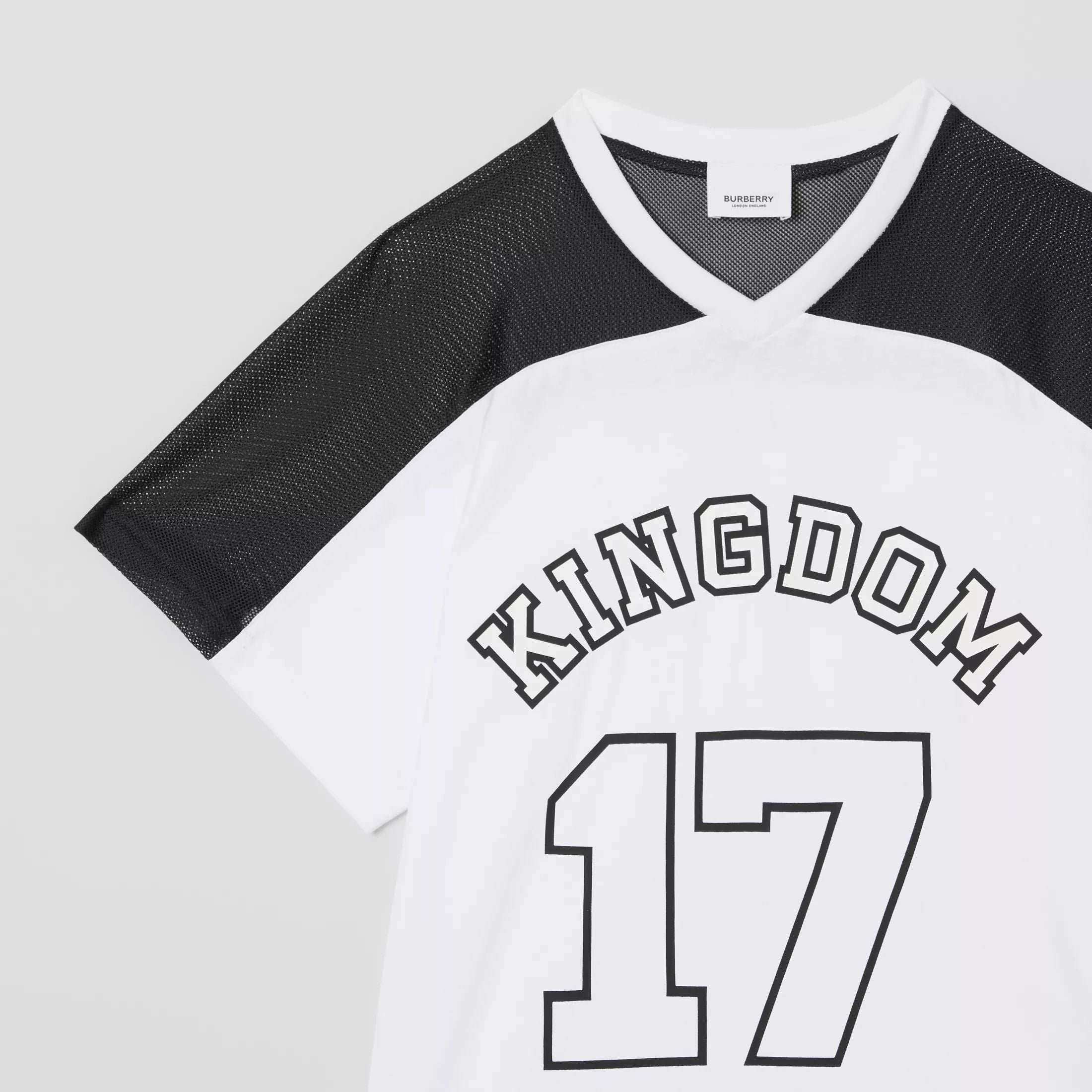 Girls Black & White Logo Cotton T-shirt