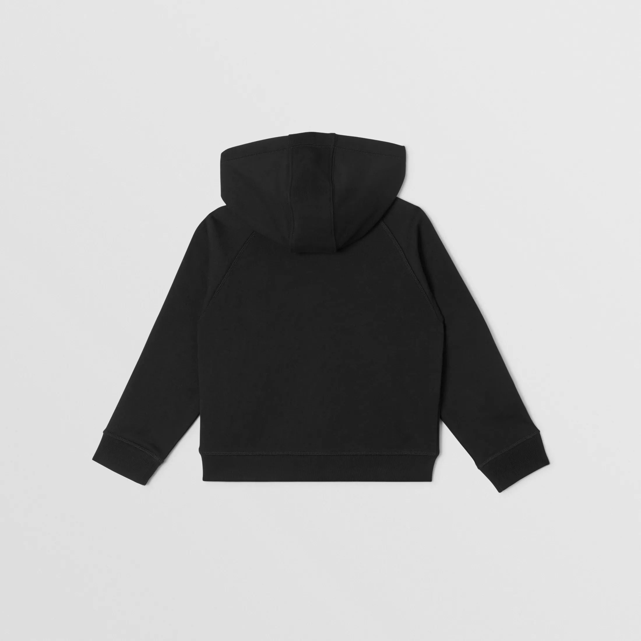 Boys Black Hooded Cotton Top