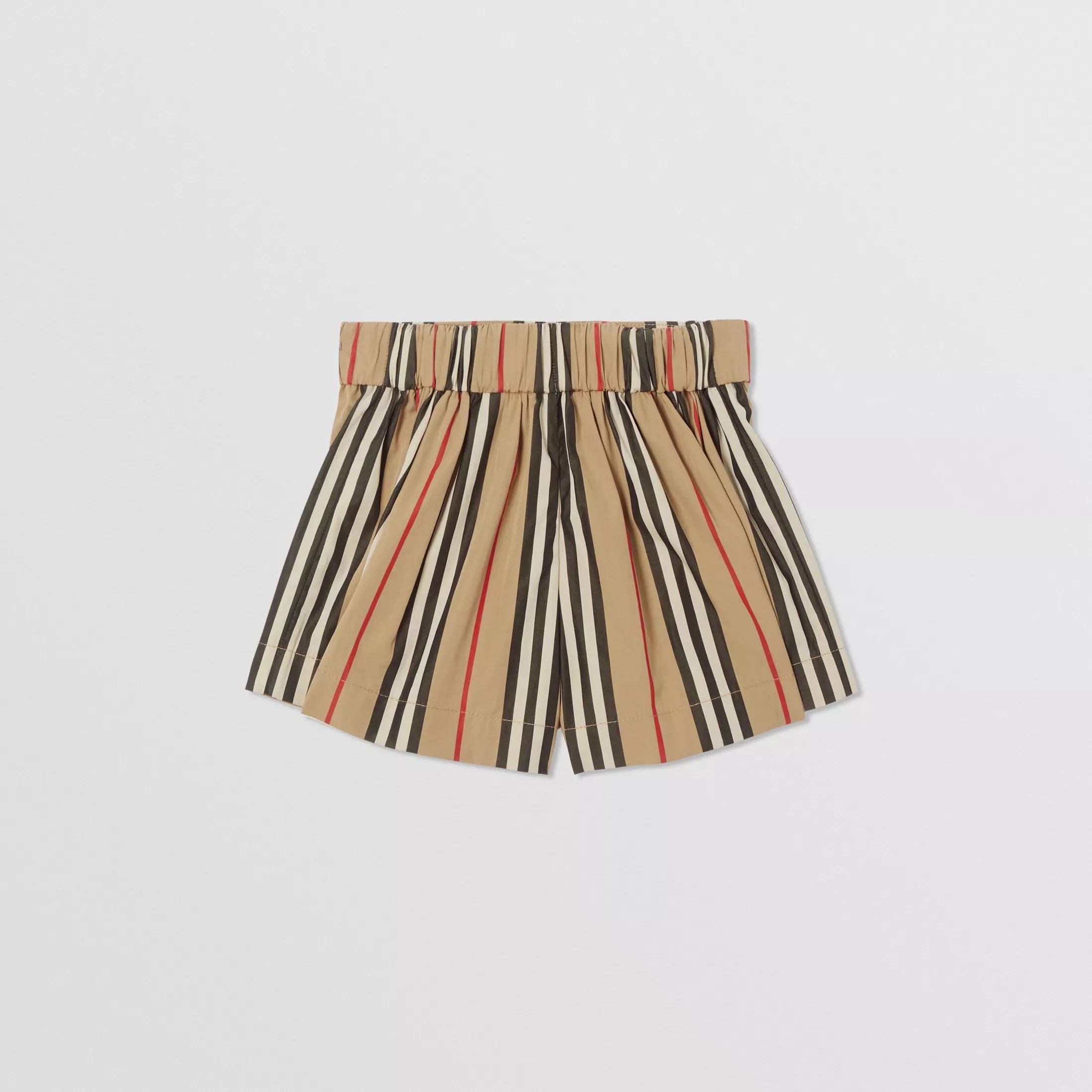 Girls Archive Beige Check Cotton Shorts