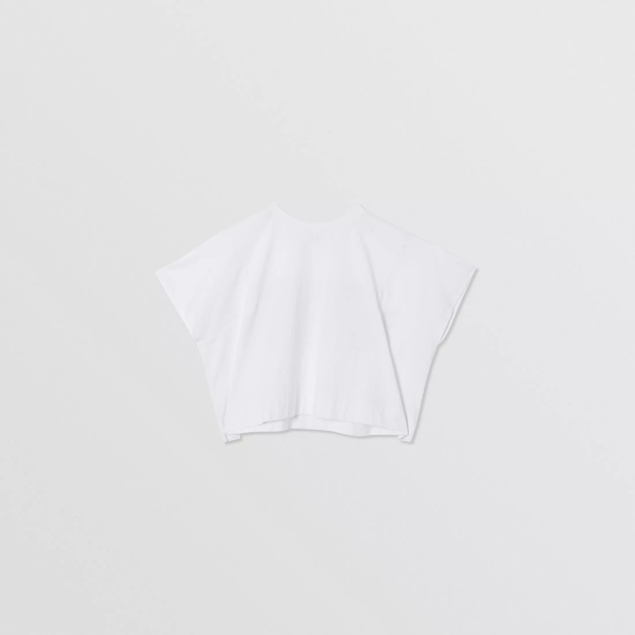 Girls White Logo Cotton T-shirt