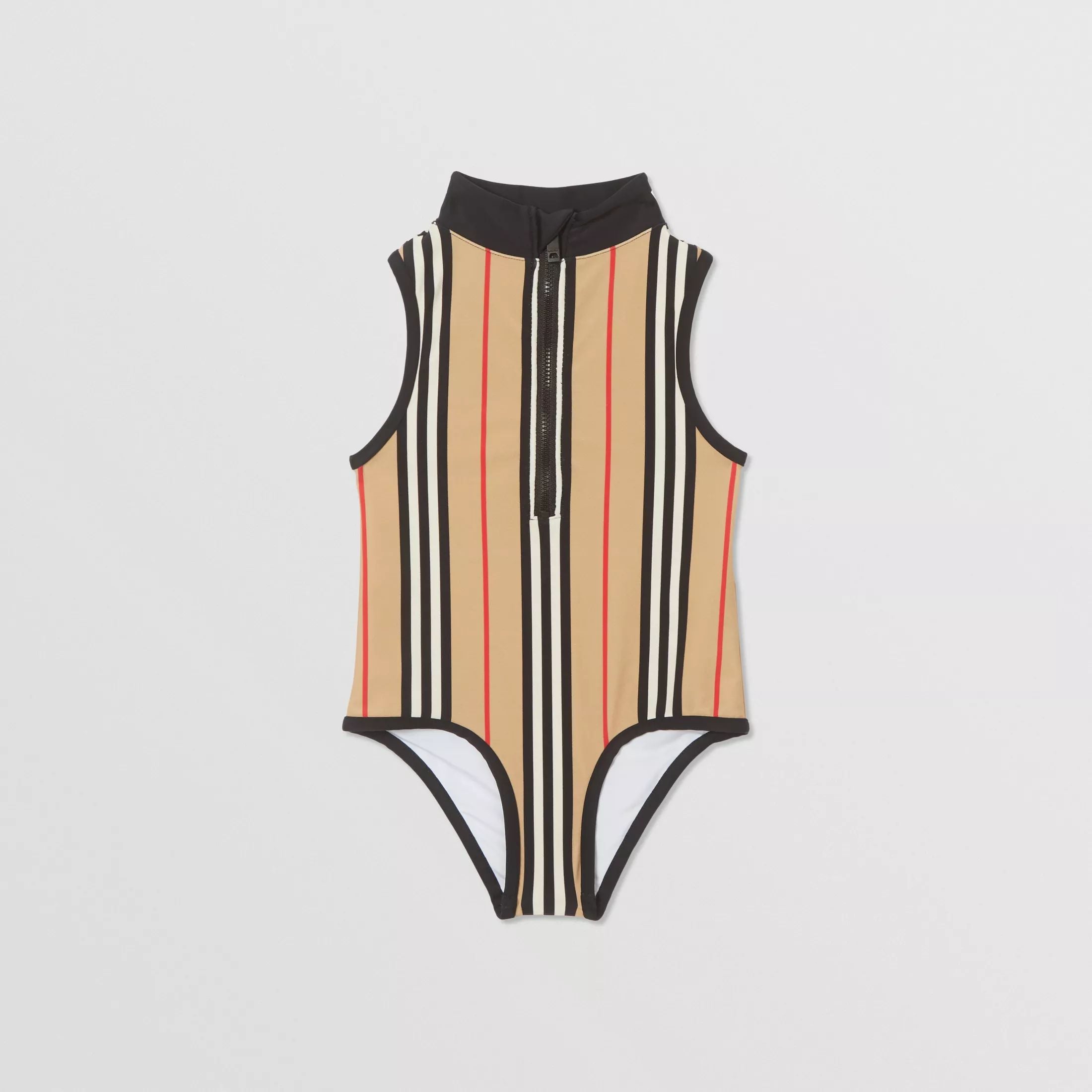 Girls Archive Beige Stripe Swimsuit