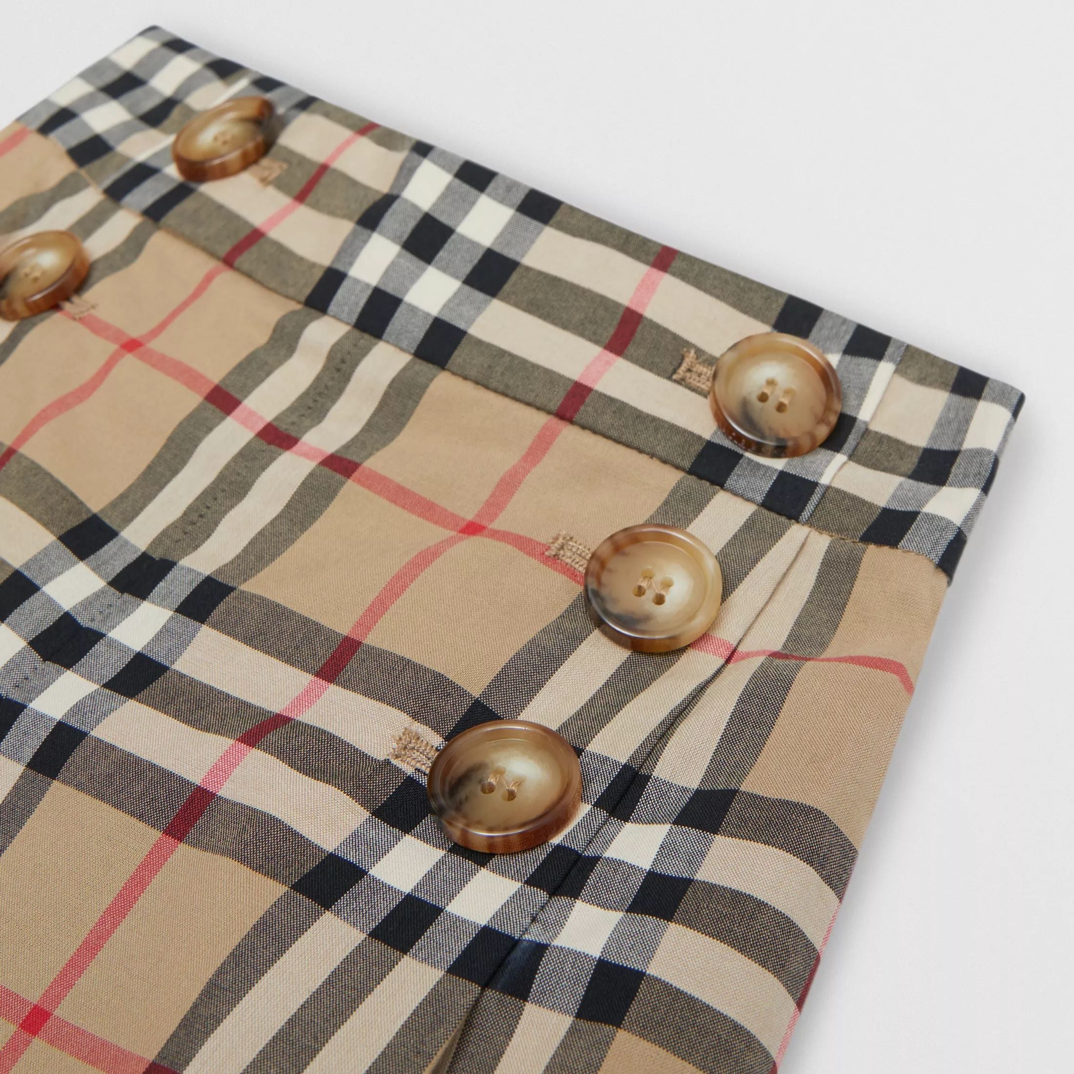 Girls Archive Beige Check Trousers