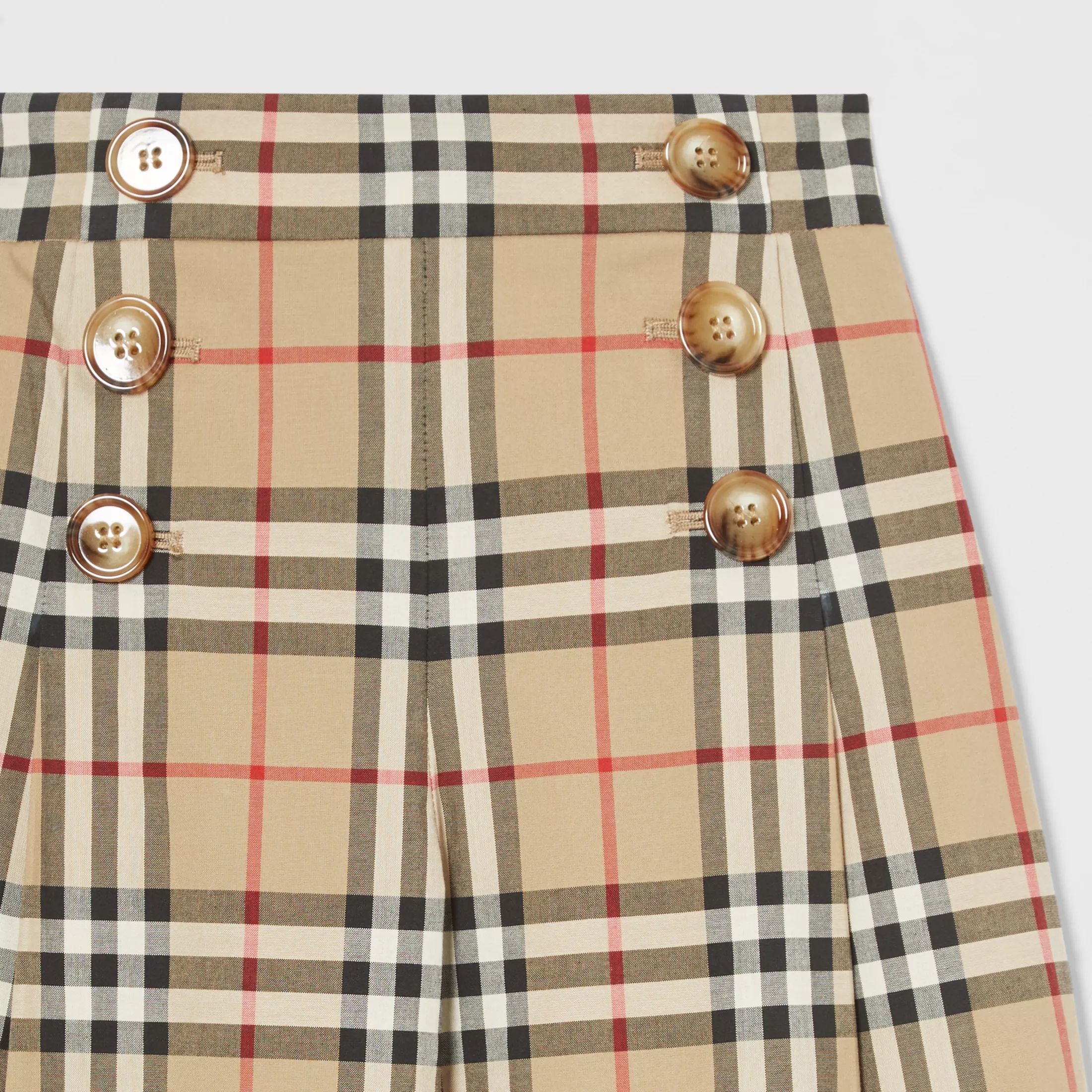 Girls Archive Beige Check Trousers