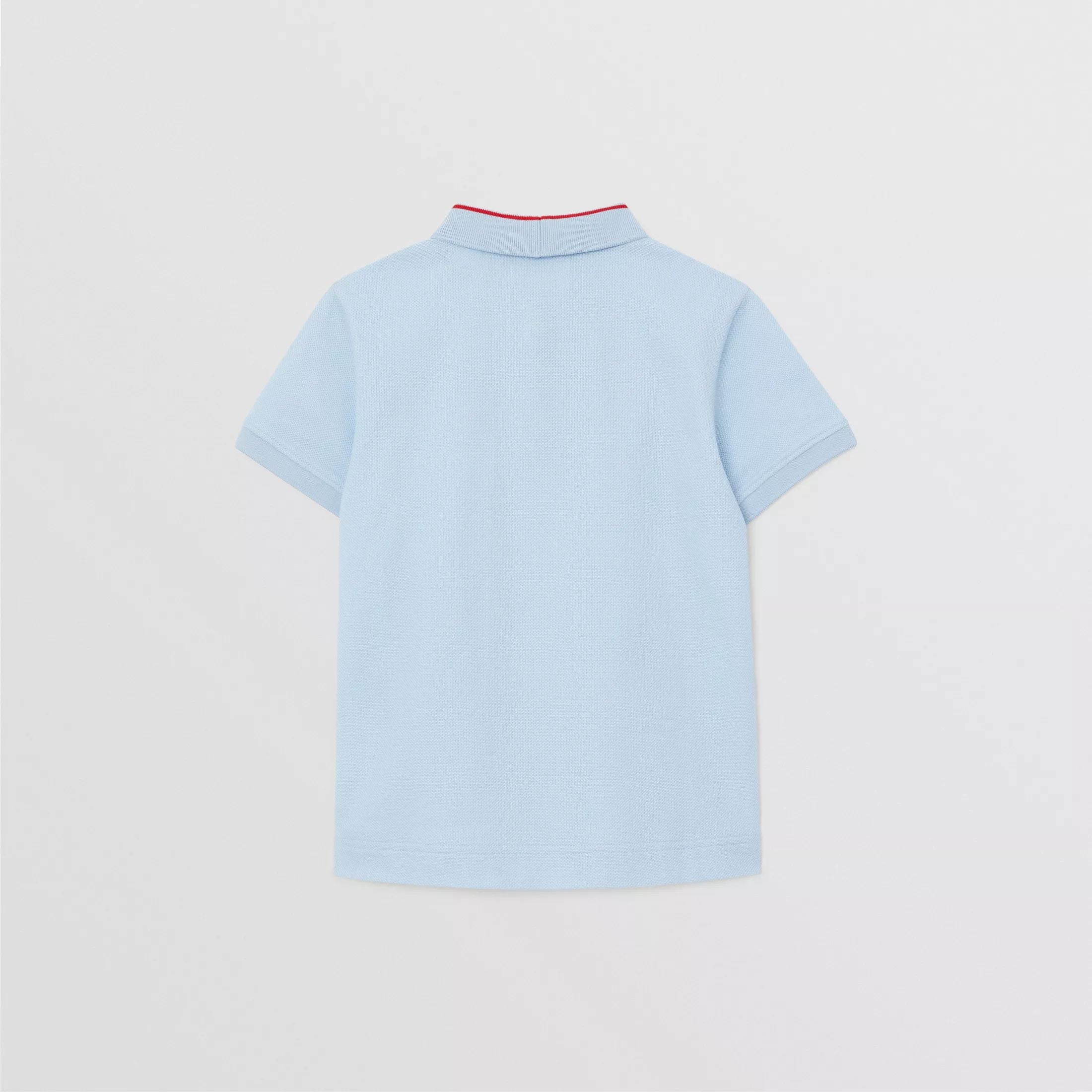 Boys Pale Blue Cotton Polo Shirt