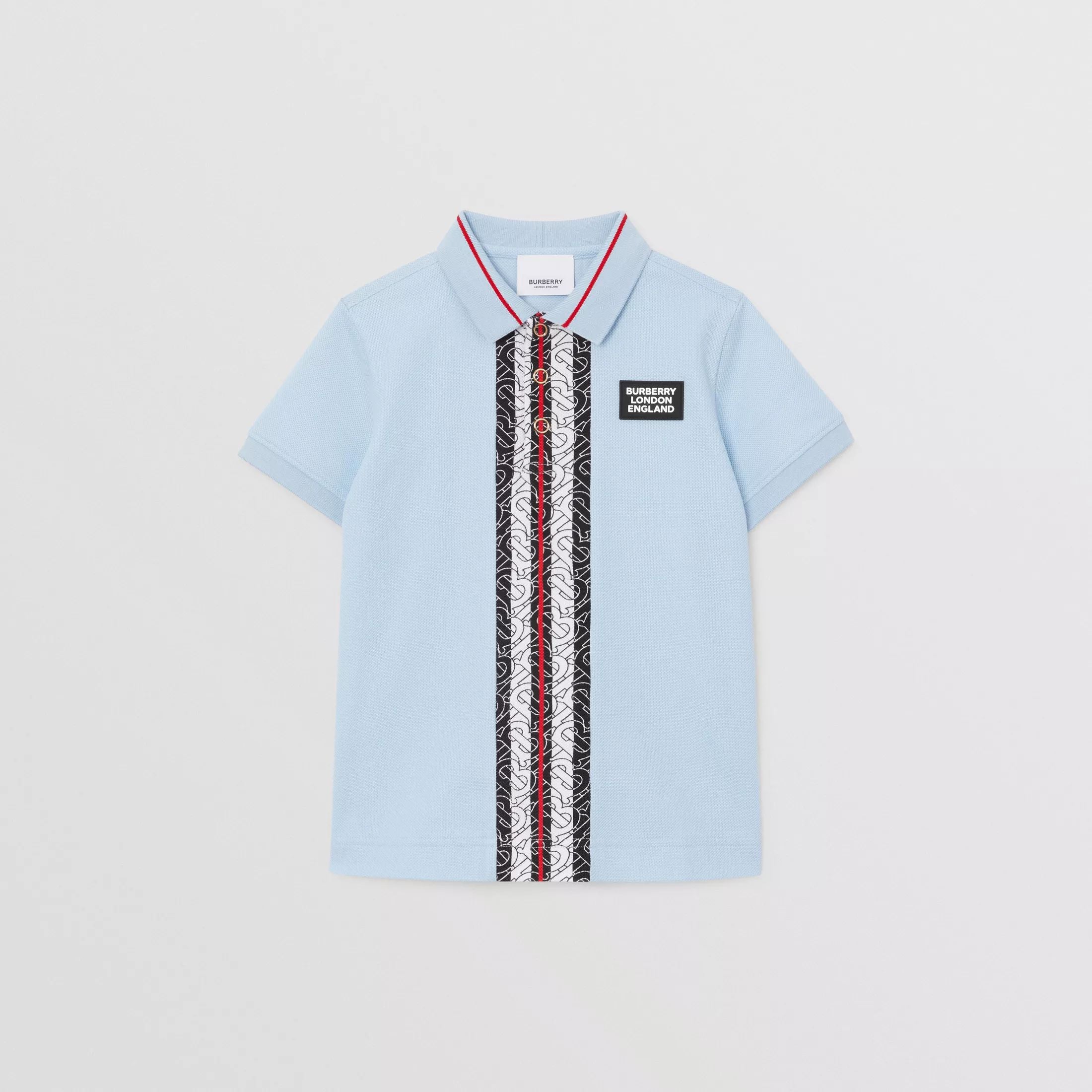 Boys Pale Blue Cotton Polo Shirt