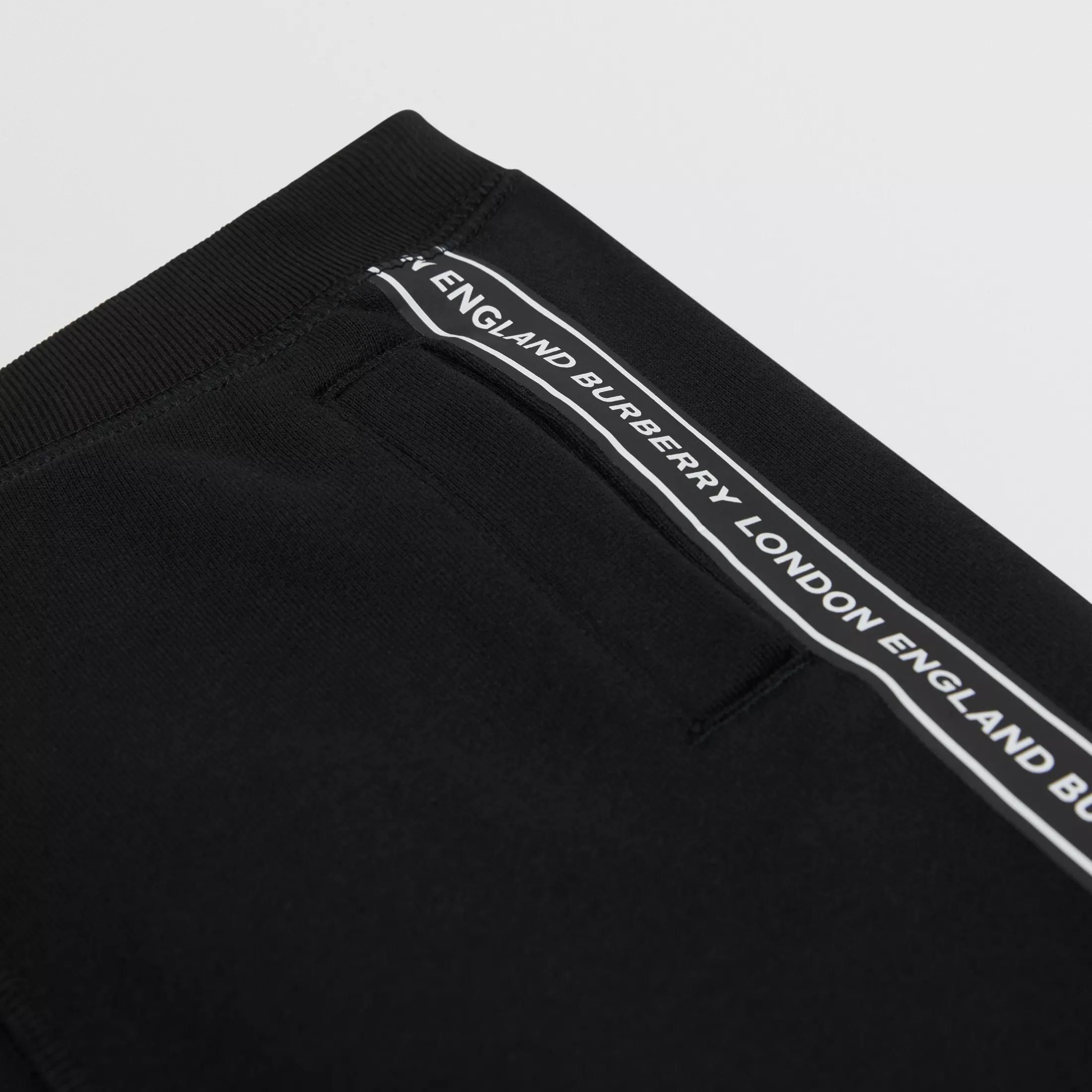 Boys Black Logo Cotton Shorts