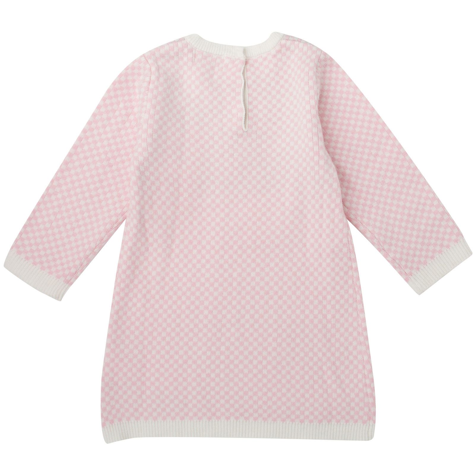 Baby Girls Pink&White Tiger Embroidered Kintted Sweater Dress - CÉMAROSE | Children's Fashion Store - 2